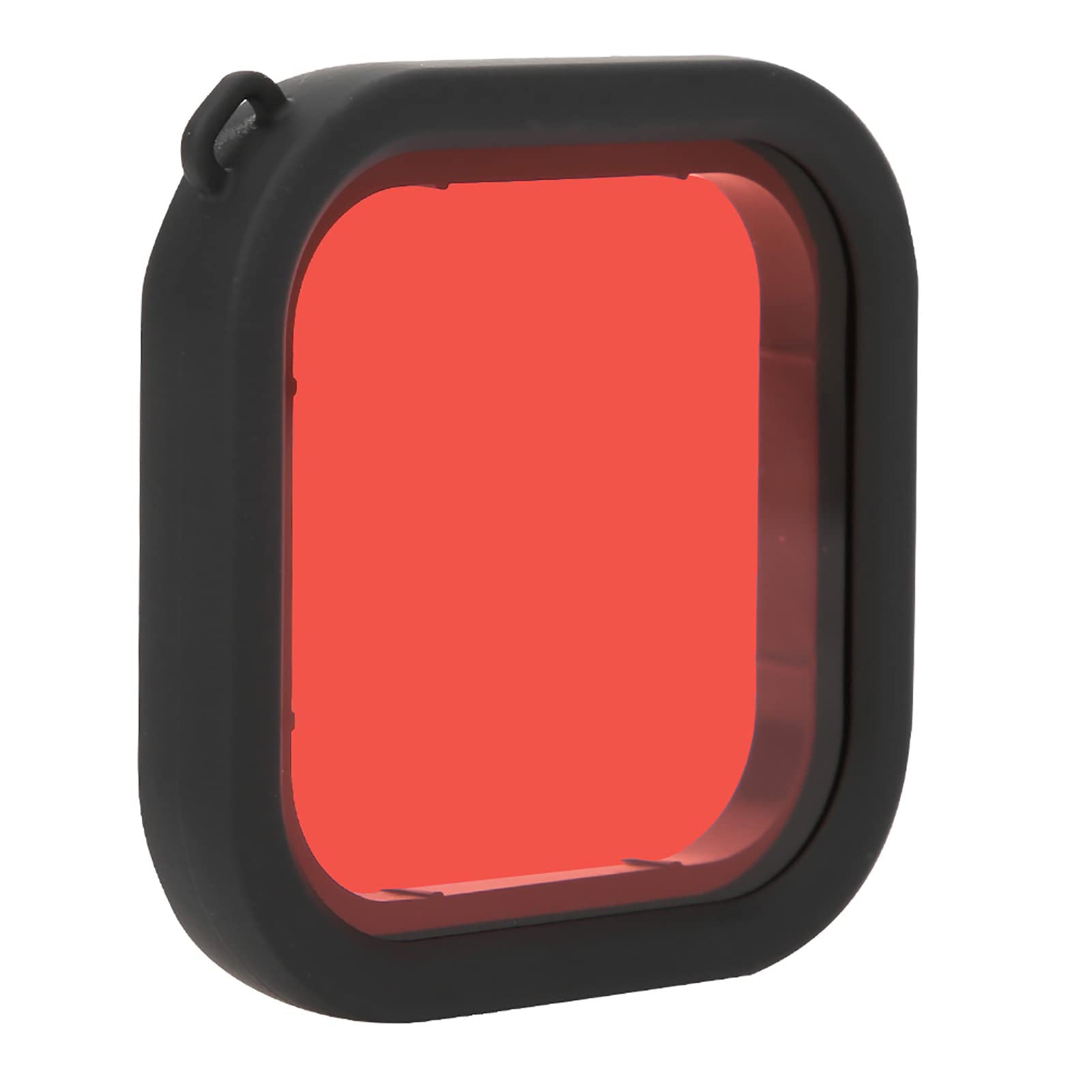 **Red Waterproof Diving Filter for Action Camera - Clear Underwater Photos, Durable Shell with Hanging Rope - Perfect for Scuba Diving, Snorkeling & Sea Adventures**