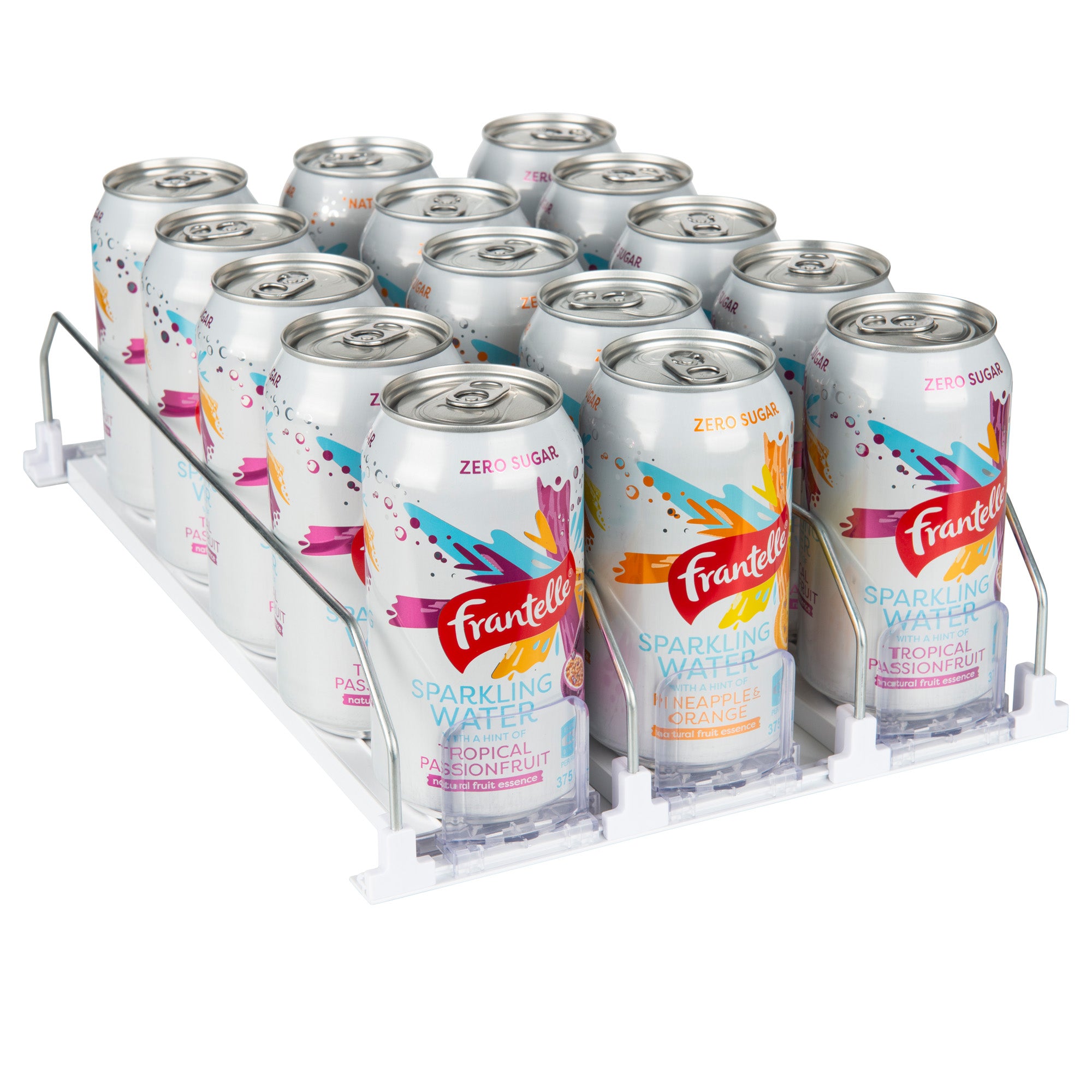 Sliding Can Dispenser - Space Saving Kitchen Organizer for Soda, Beer & Beverage Cans - Perfect for Pantry, Fridge or Party Use
