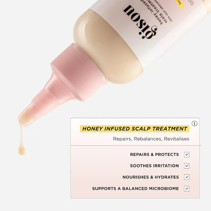 Gisou Honey Infused Scalp Treatment Serum for Hair Growth & Hydration - Perfect for Dry, Damaged Hair & Scalp Care at Home