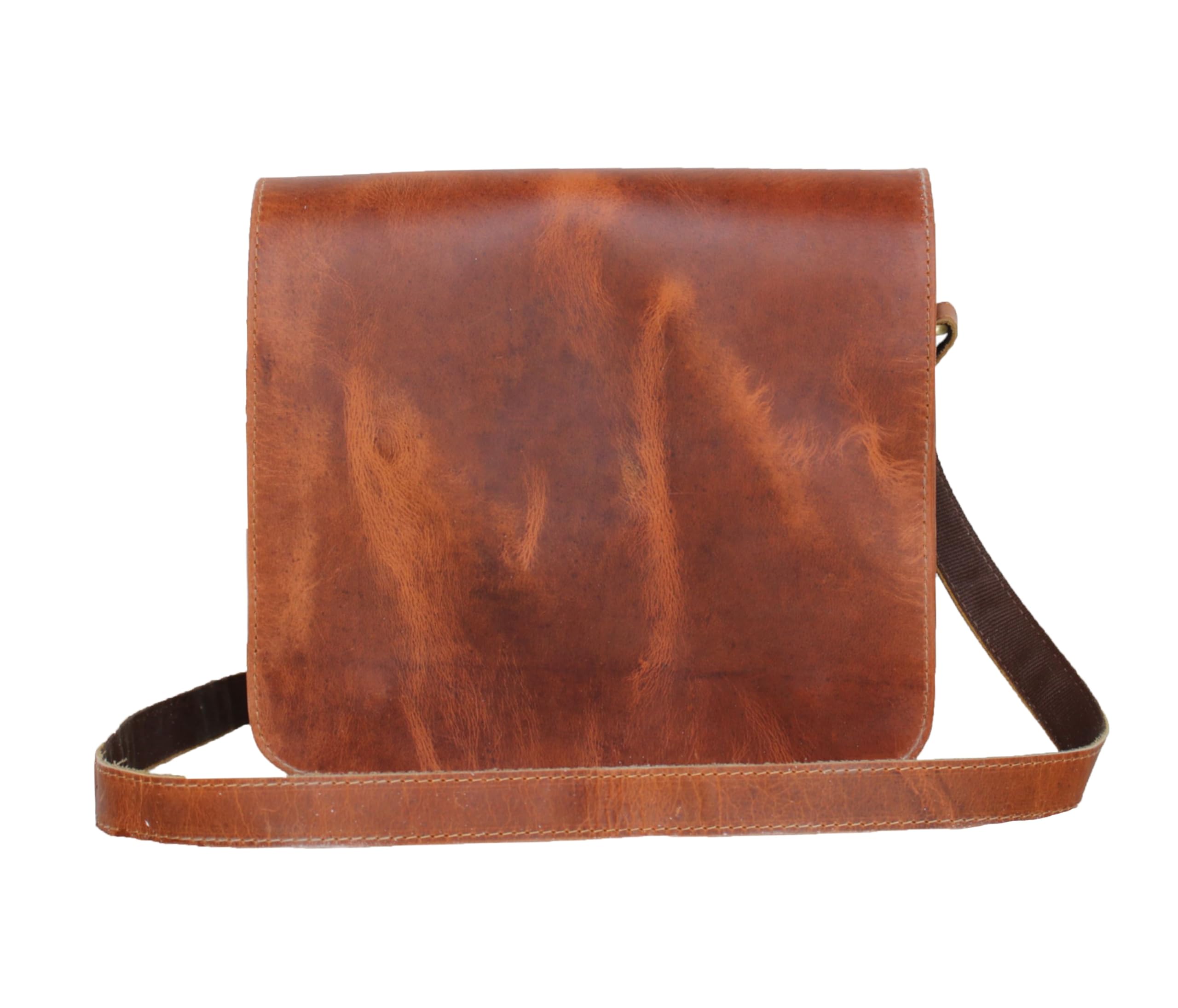 Leather Messenger Bag for Laptop & Office - Men's Distressed Shoulder Briefcase for Work & Travel