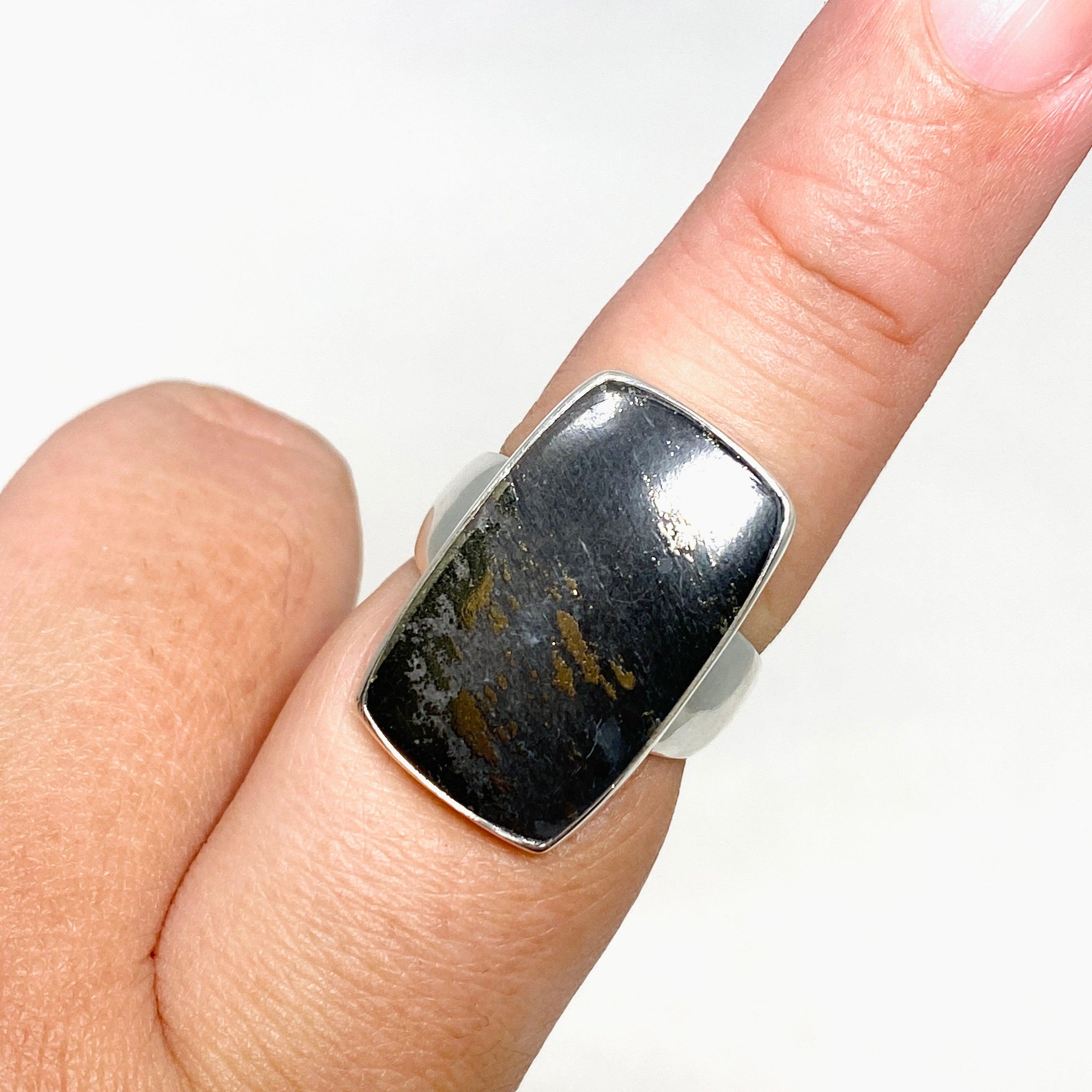 Healer's Gold Rectangle Ring for Women - Size 9 (KRGJ3198) - Perfect for Everyday Wear, Gift Giving & Special Occasions