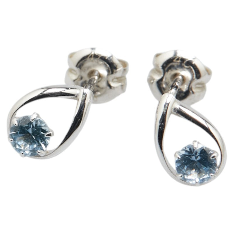 4℃ K10 Gold Aquamarine Teardrop Stud Earrings for Women - Elegant 14K Gold Plated Blue Gemstone Jewelry - Perfect for Weddings, Parties & Gift Giving