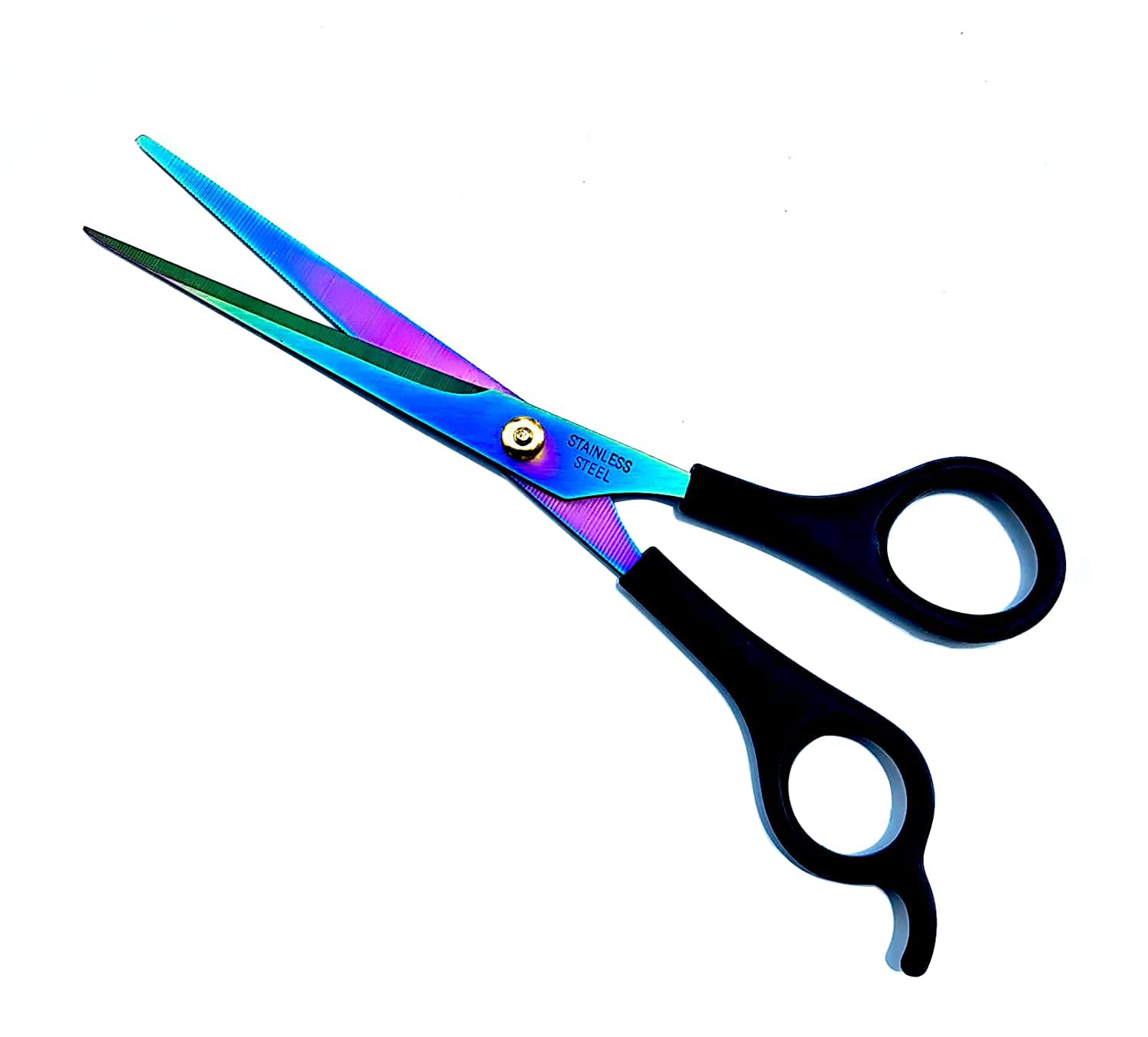 Professional Hair Cutting Scissors - Stainless Steel Barber Shears with Sharp Blades, 6.5 Inch Multi-Colored for Precision Styling - Perfect for Salon, Home Haircuts & Beard Trimming