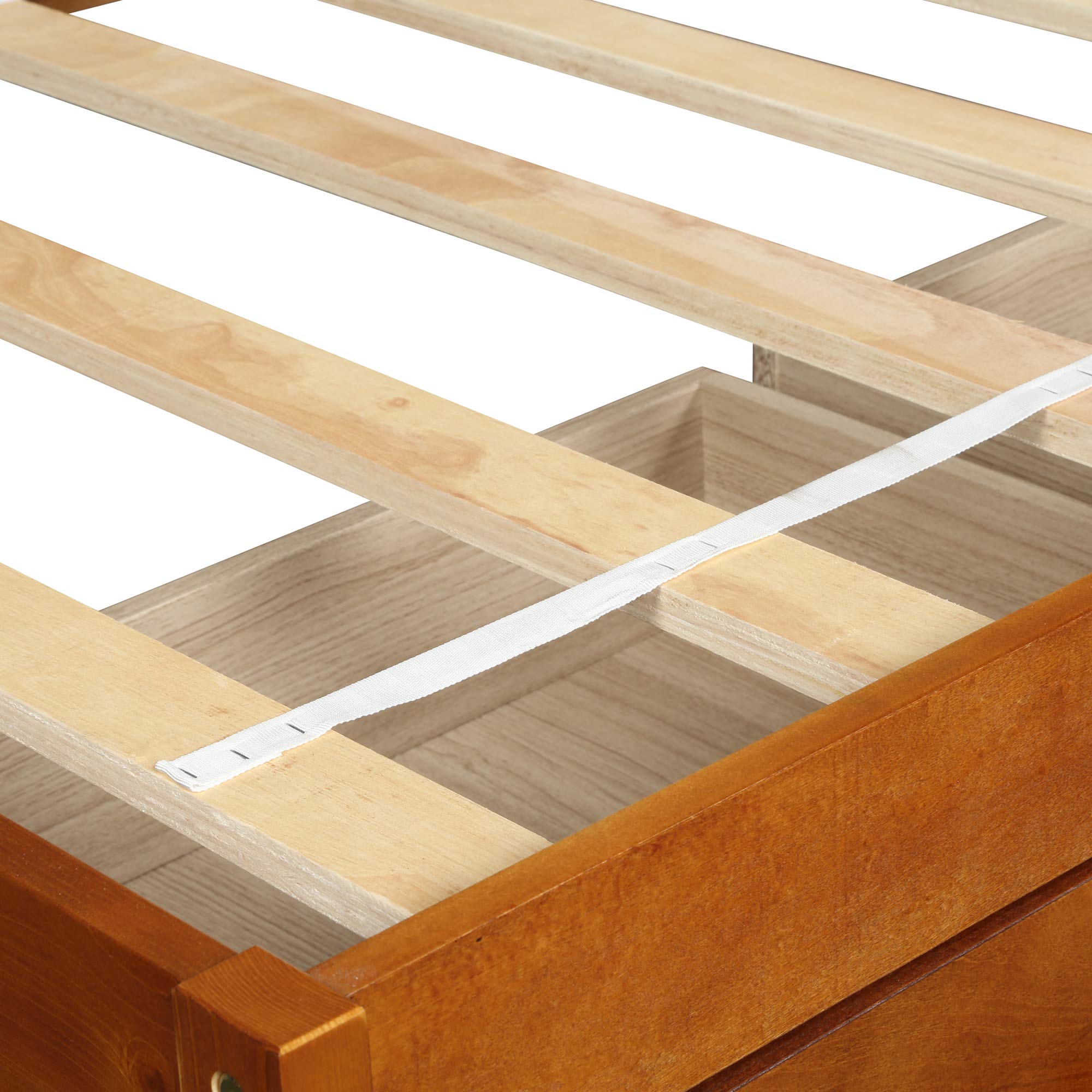 Harper & Bright Designs Twin Size Platform Storage Bed with 3 Drawers - Solid Wood Bed Frame, No Box Spring Needed, Oak Finish - Perfect for Kids Rooms, Guest Bedrooms & Small Spaces