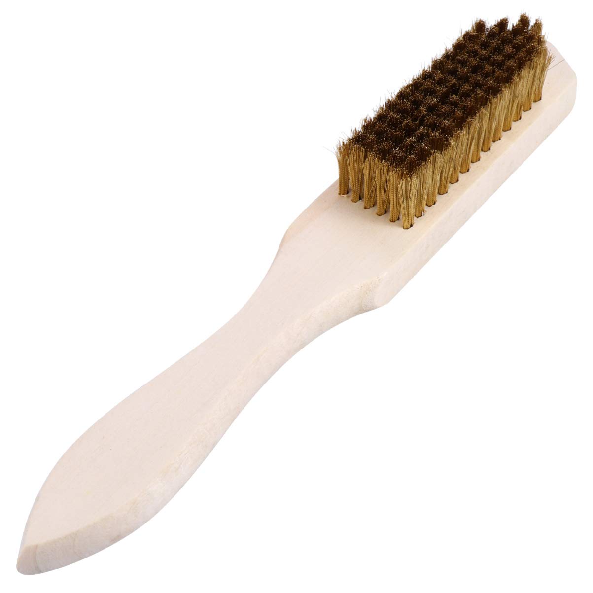 DOITOOL Stainless Steel Wire Brush - Heavy Duty Rust Remover for Metal, Cast Iron Pans & Woks | Wood Handle Dish Scrubber for Kitchen Cleaning, Grill Grate Maintenance & Masonry Work | Portable Derusting Brush with Metal Bristles