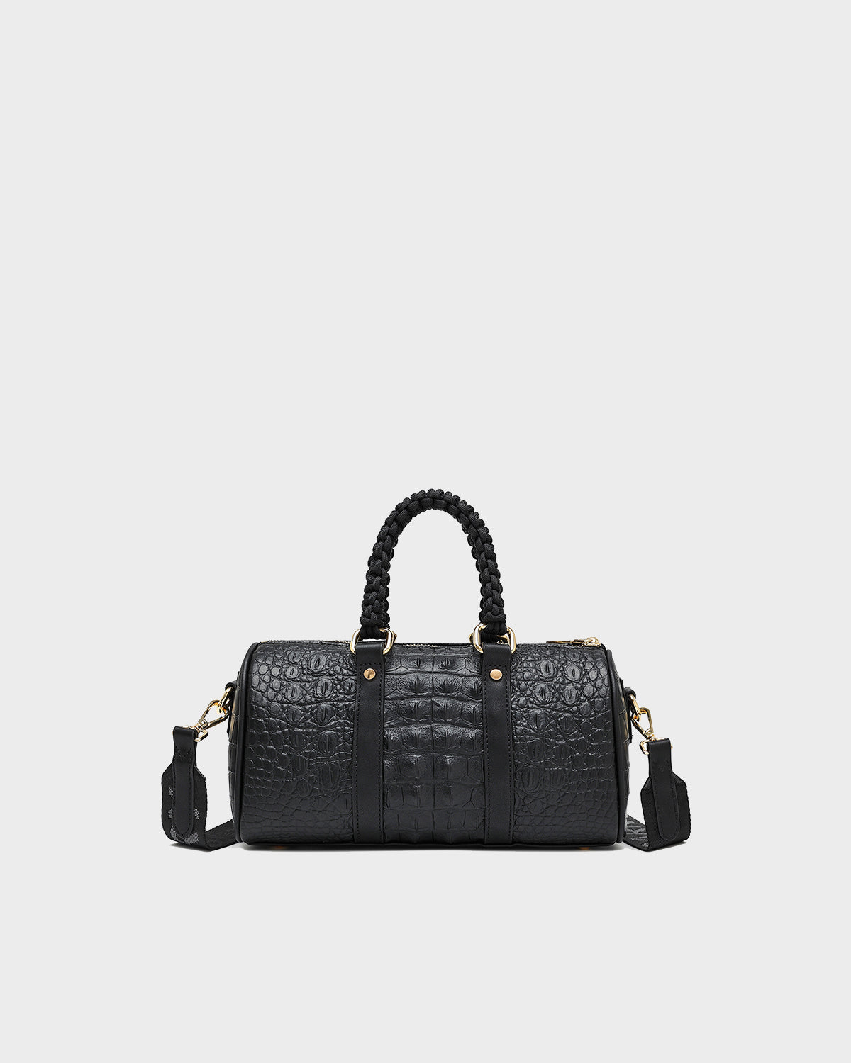 Apollo 2 Reptile Crossbody Bag - Black Vegan Leather Purse for Women | Perfect for Travel, Work & Everyday Use