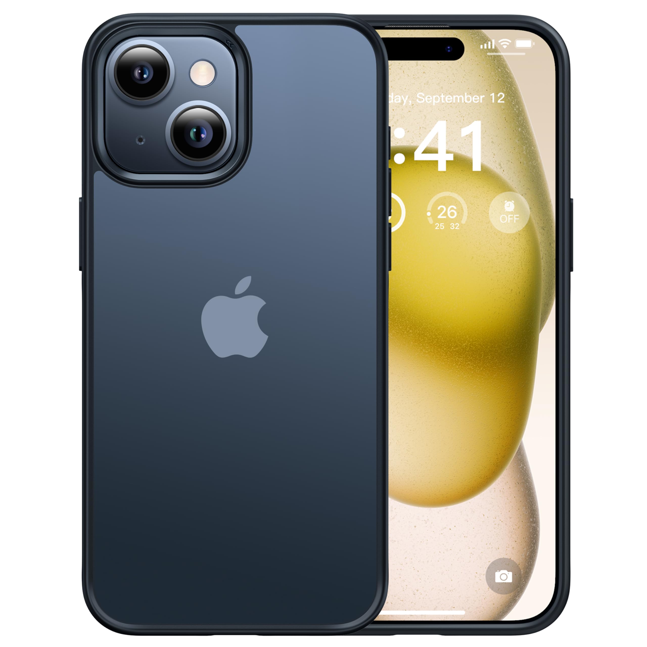 CASEKOO iPhone 15 Case [6.1 Inch] Military-Grade Shockproof Cover - Matte Black Translucent Hard Phone Case with Anti-Scratch & Anti-Fingerprint Protection | Perfect for Outdoor Activities, Work & Daily Use
