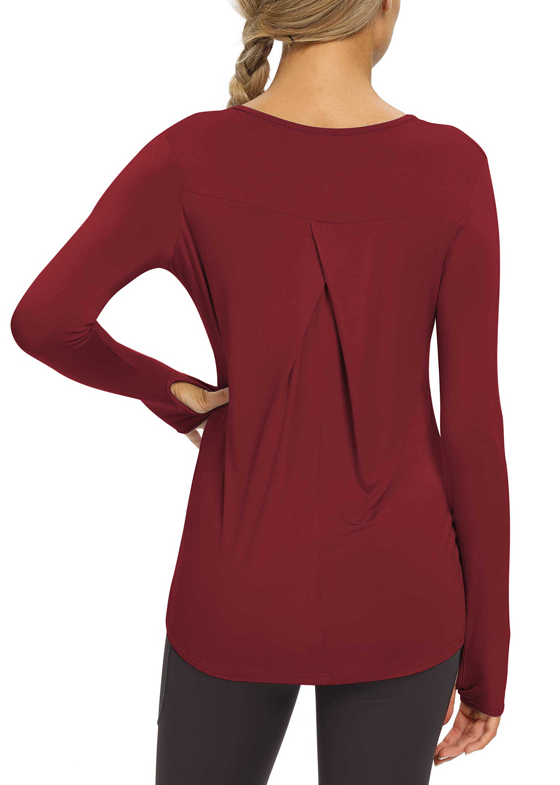 Bestisun Women's Long Sleeve Workout Tops - Moisture Wicking Yoga Shirts for Gym, Running & Athletic Sports | Comfortable Exercise Clothes for Yoga, Pilates & Fitness Training