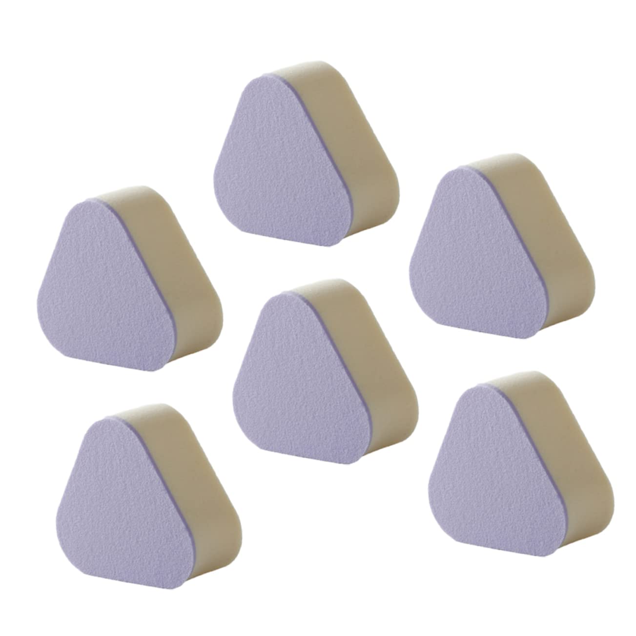 Beautifu 6-Piece Triangle Powder Puff Set - Soft Makeup Blending Sponge for Loose Powder & Foundation - Ideal for Face & Body Makeup Application - Perfect for Travel & Professional Makeup Kits