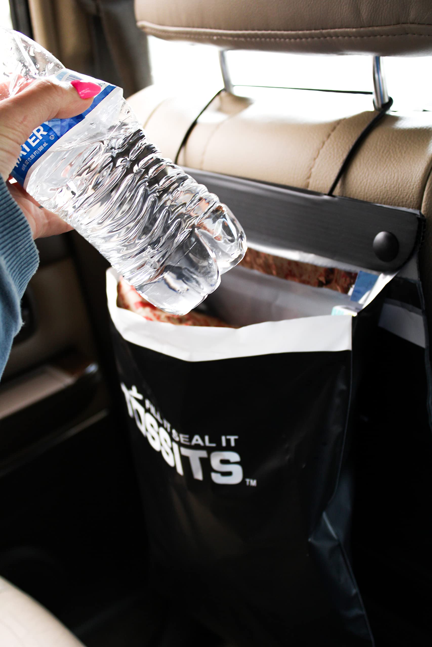 Eco-Friendly Leakproof Car Trash Bags - 3 Pack of 7 Recycled Disposable Vehicle Garbage Bags | Odor-Proof, Headrest Hanging Design for Cars, SUVs & Road Trips | Perfect for Road Snacks, Tissues & Travel Waste Management