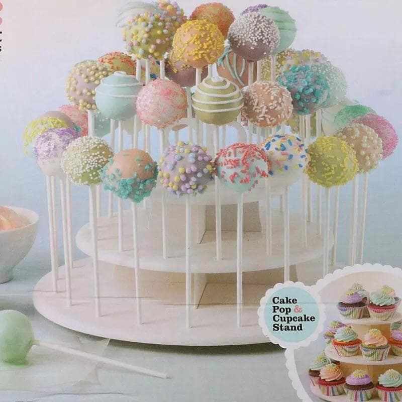 3-Tier White Stackable Cake Pop, Cupcake & Dessert Display Stand - Perfect for Birthday Parties, Weddings & Bakery Displays