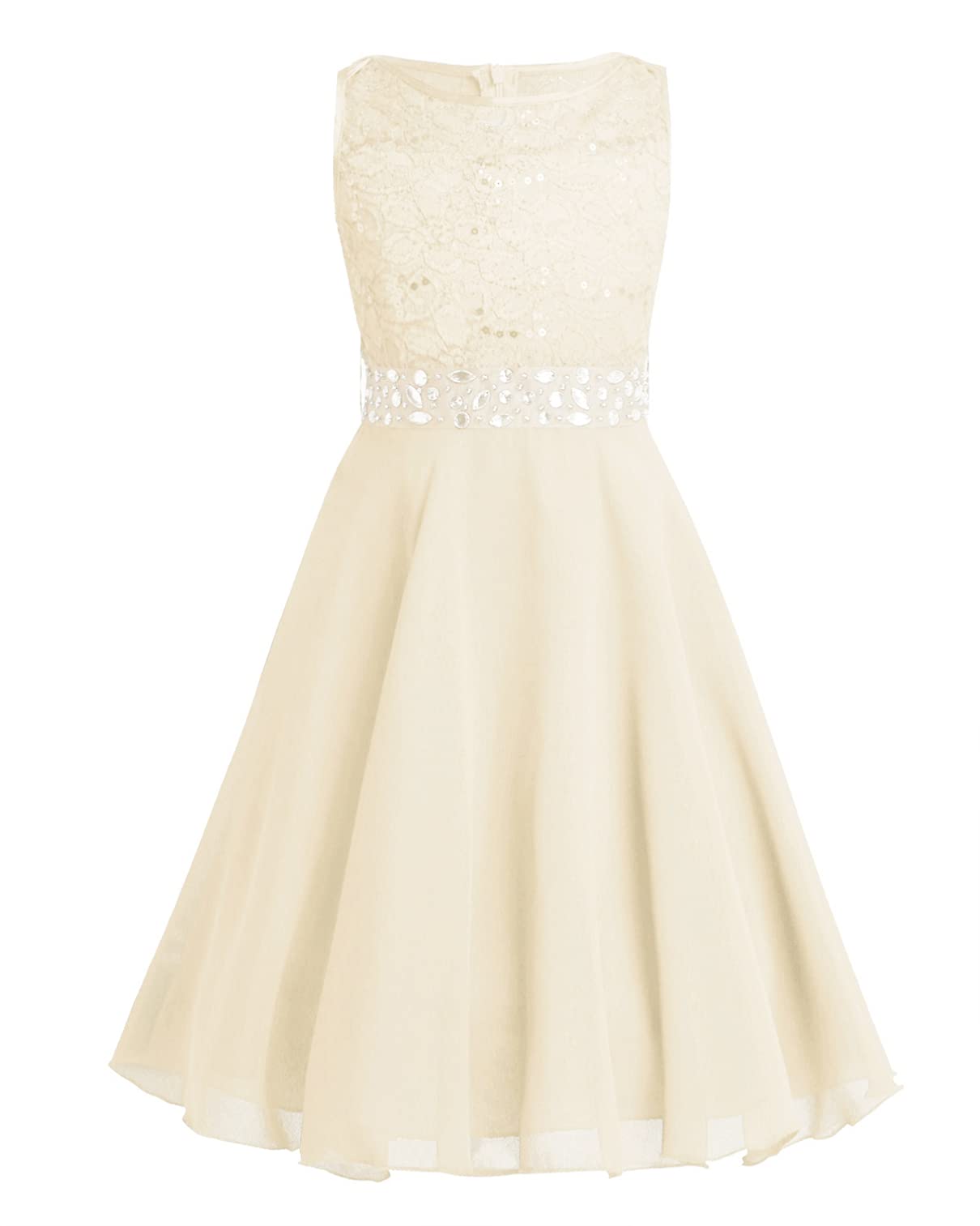 Sparkly Flower Girl Dress with Sequins & Rhinestones - Elegant Princess Ball Gown for Weddings, Birthday Parties, Baptism & Christening Ceremonies | Perfect for Special Occasions & Photo Shoots