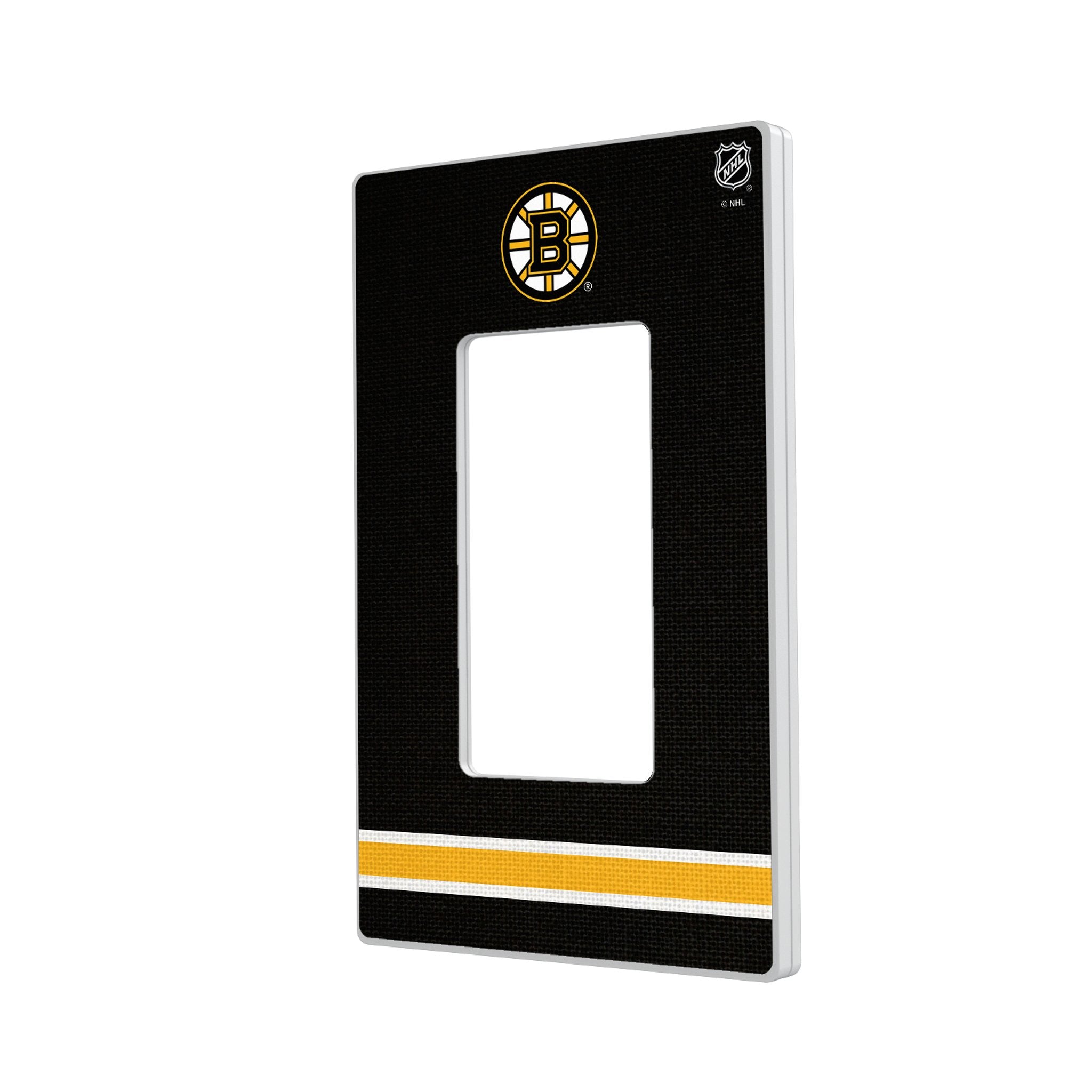 Boston Bruins NHL Hockey Team Themed Hidden Screw Light Switch Plate Cover - Perfect for Bedroom, Living Room, and Game Room Decor