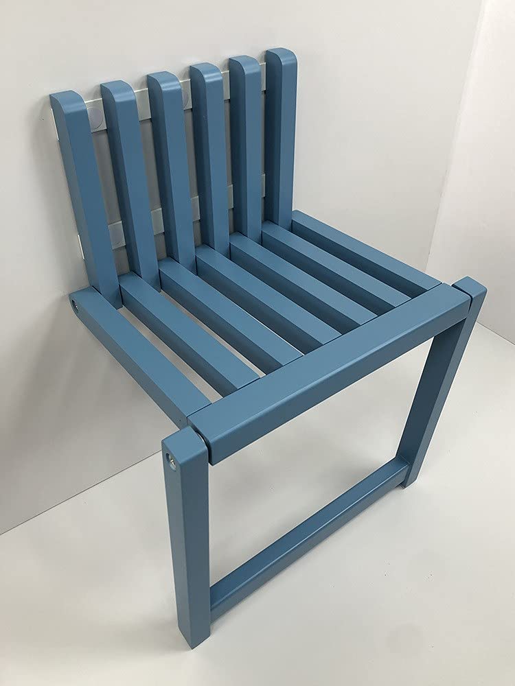 MYEBP Folding Wall Chair - Invisible Wall-Mounted Entryway Bench with 150kg Capacity, Wooden Shoe Storage & Shower Seat - Creative Hollow Design for Hallway, Bathroom & Living Room - Perfect for Small Spaces, Entryway Organization & Bathroom Seating