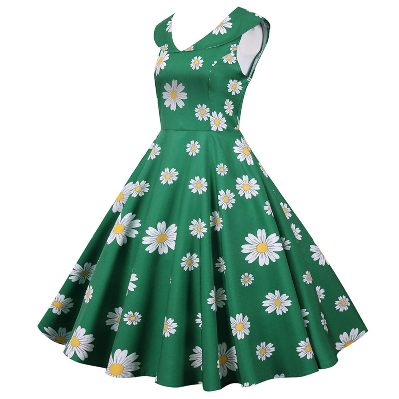 Vintage 1950s Housewife Dress - Women's Sleeveless Mini Sun Dress for Evening Party, Prom & Special Occasions | Retro Cocktail Dress for Women | Perfect for 50s Themed Parties, Date Nights & Vintage Fashion Lovers