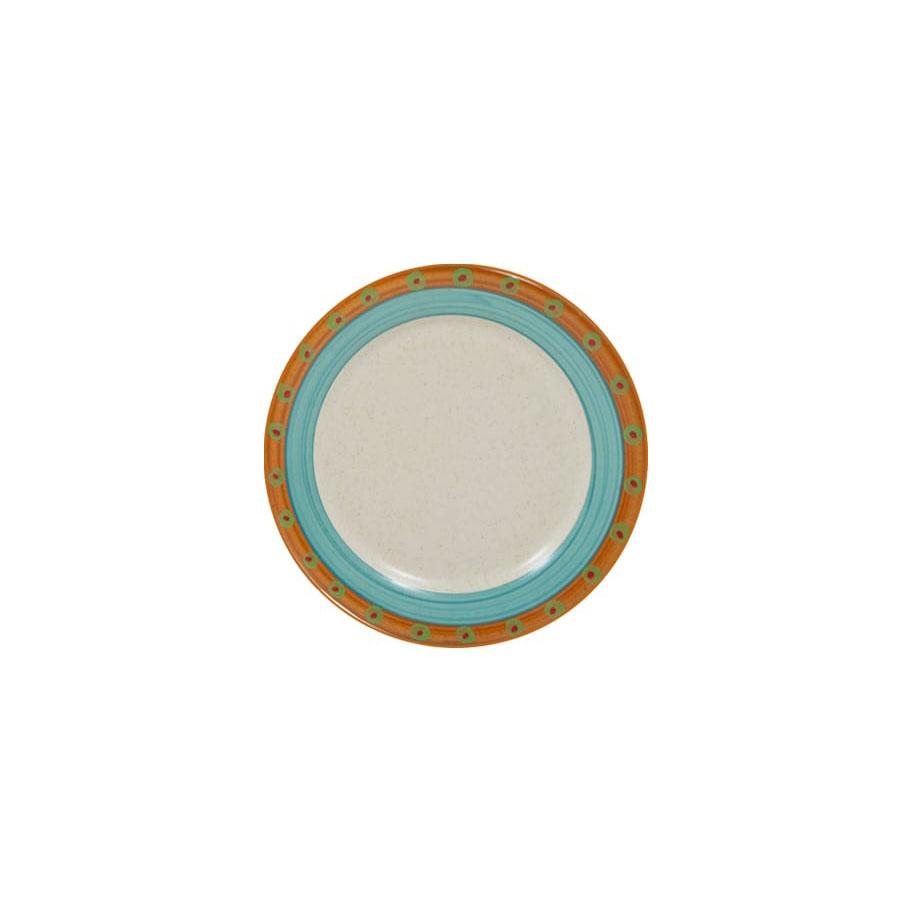 Elegant Turquoise & Burnt Orange Dessert Plates Set of 4 - Perfect for Dinner Parties, Wedding Receptions & Holiday Gatherings