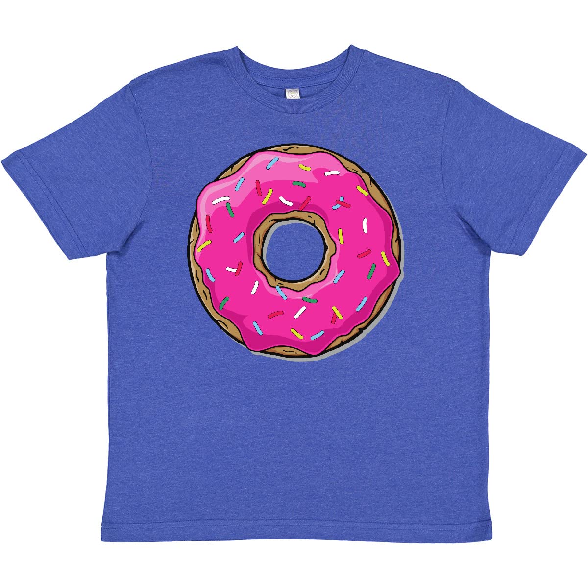 Inktastic Pink Donut with Sprinkles Youth T-Shirt | Cute Donut Graphic Tee for Girls | Perfect for Birthday Parties, School & Casual Wear