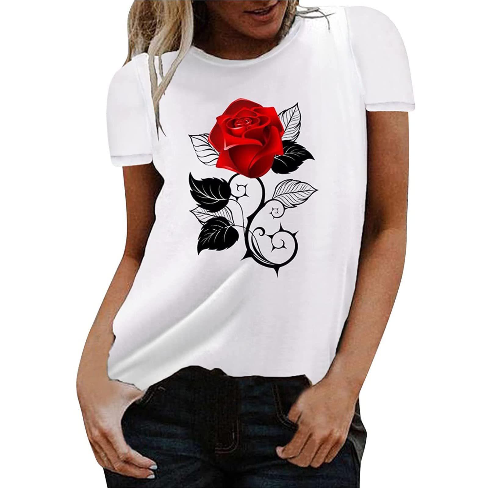 Women's Long Sleeve Shirt - Oversized Summer Top with Floral Print | Casual Short Sleeve & Plover Style | Perfect for Beach Outings, Office Wear & Everyday Fashion