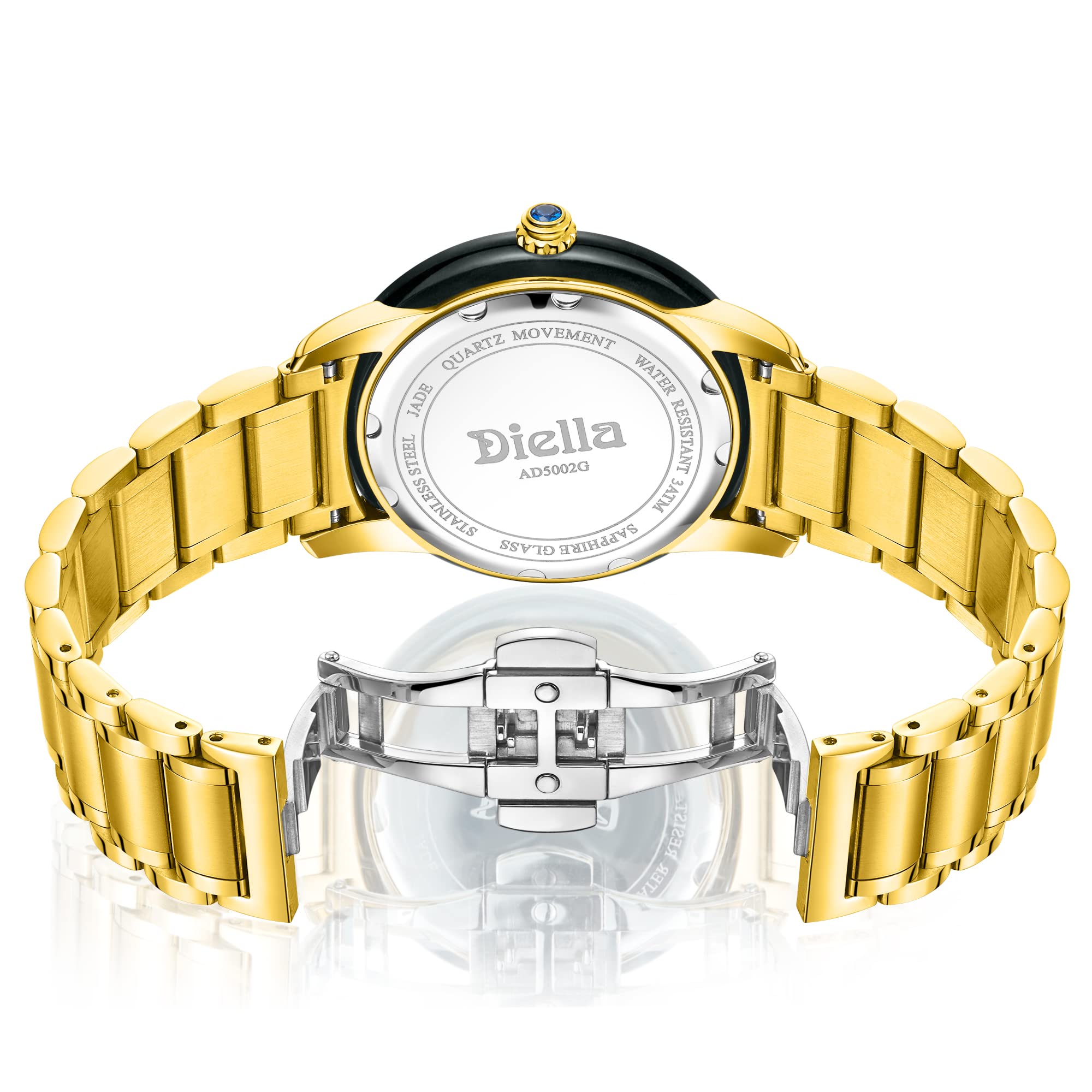 Diella Luxury Watches for Men & Women - Japanese Quartz Movement, Date Display, Luminous Hands, 50M Waterproof - Perfect for Business, Formal Events & Everyday Wear