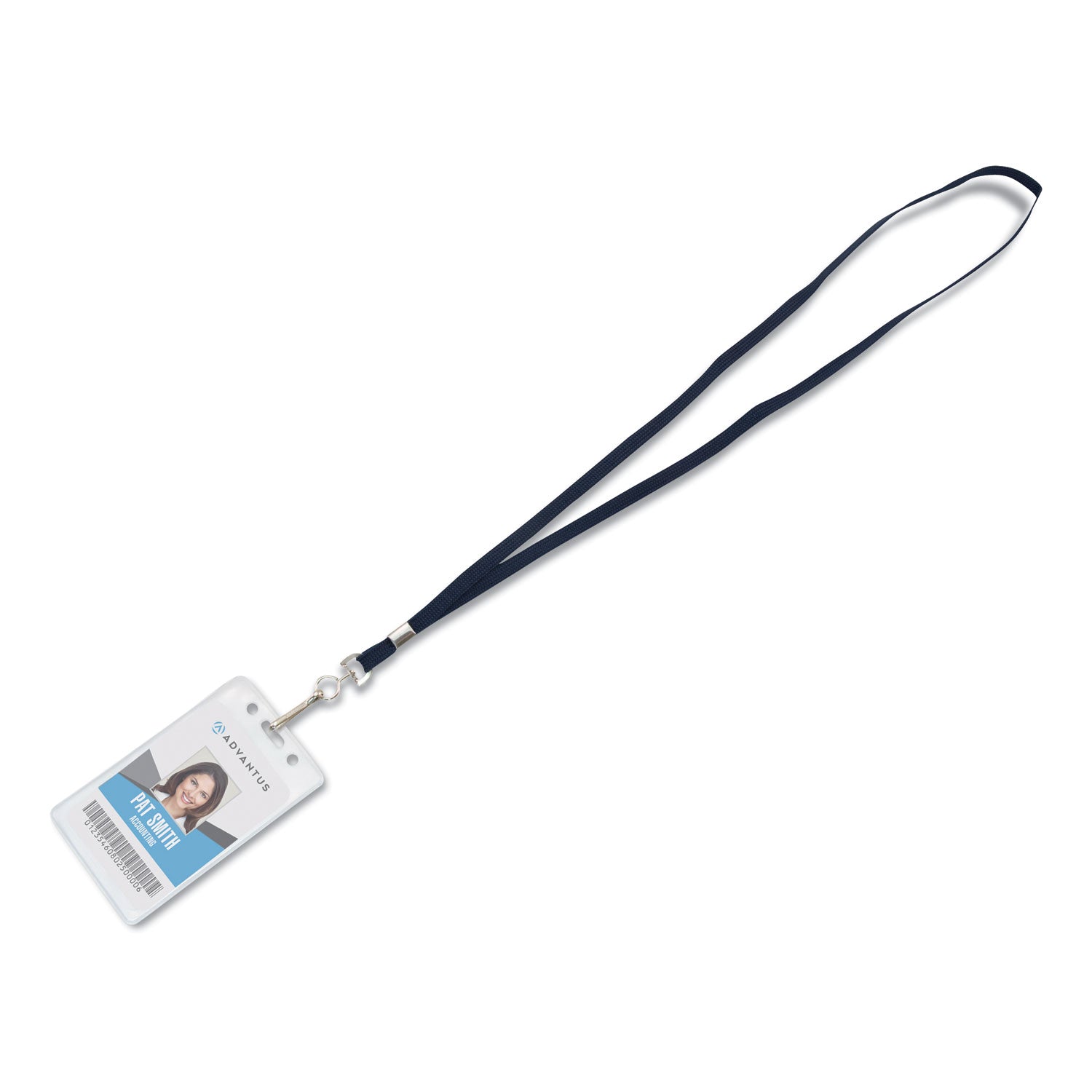 Advantus Deluxe Lanyards with Metal J Hook Fastener - 36 Inch Long Blue Neck Strap (24 Pack) - Perfect for ID Badges, Keys, and Event Passes at Work, School, or Conferences