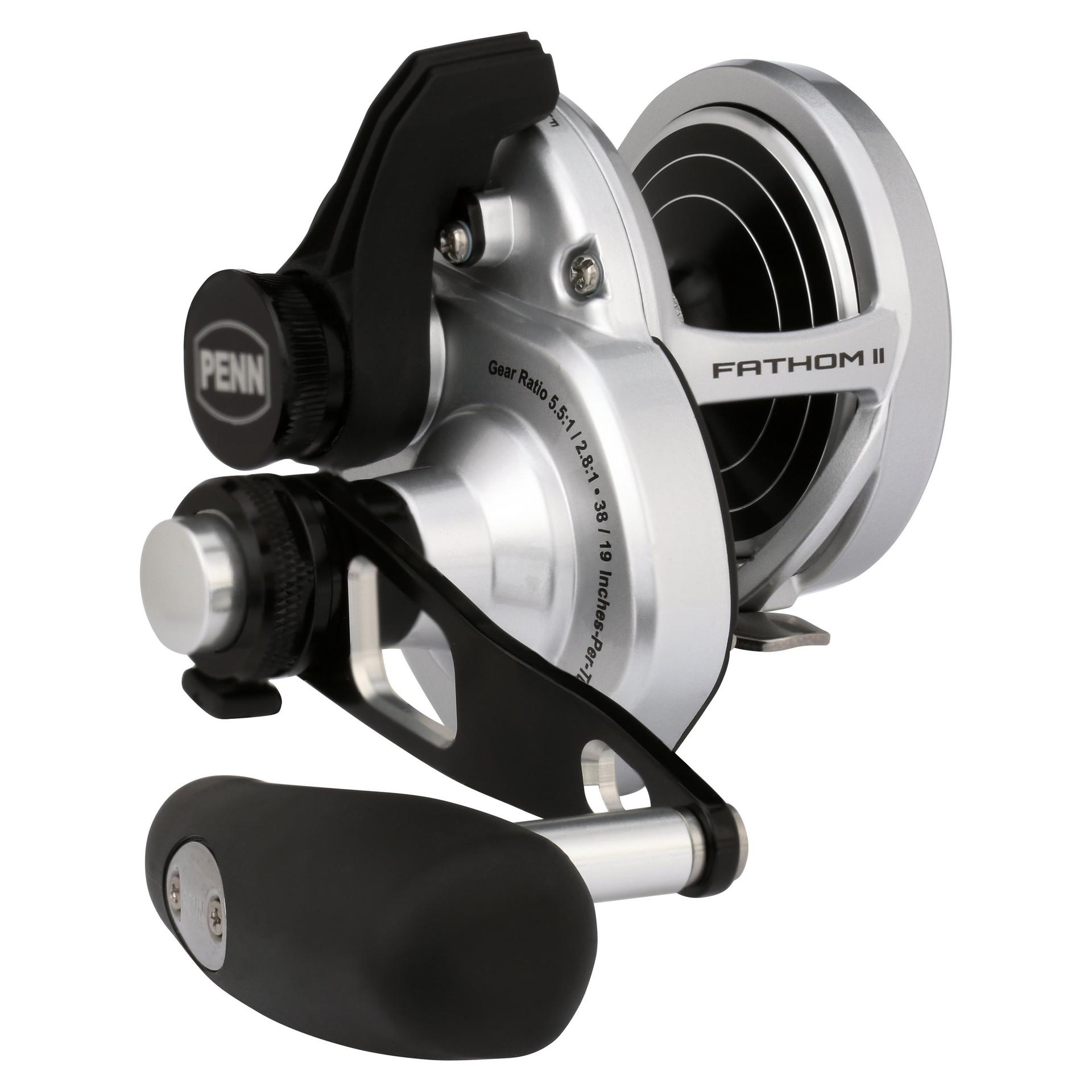 PENN Fathom™ II Lever Drag 2-Speed Conventional Fishing Reel - Saltwater & Offshore Angling, Big Game Fishing Gear for Tuna, Marlin, and Deep Sea Fishing