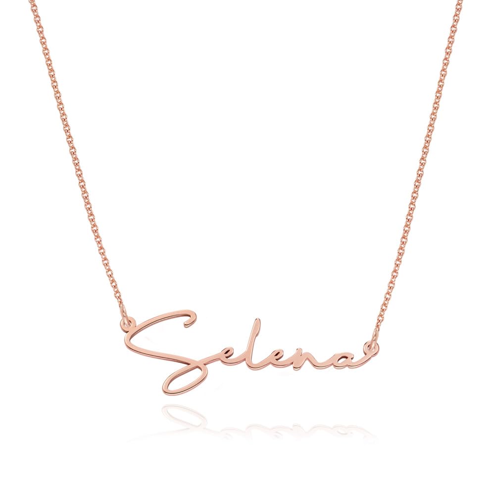 OAK & LUNA Personalized Belle Custom Name Necklace - Elegant Gold/Silver Nameplate Jewelry Gift for Women, Perfect for Birthdays, Anniversaries & Special Occasions