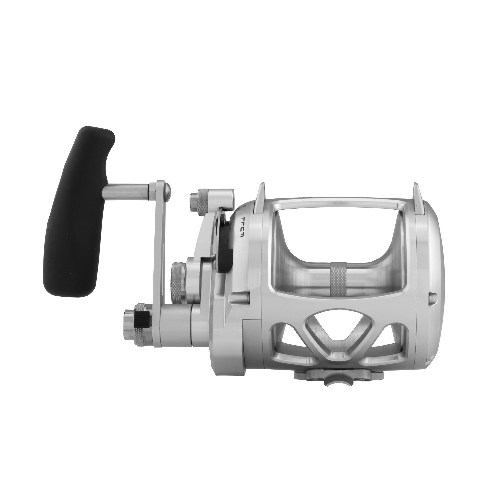 VISW 2-Speed Wide Conventional Fishing Reel - Saltwater & Freshwater Trolling Reel for Offshore & Inshore Fishing | Heavy Duty Marine Grade Aluminum Construction