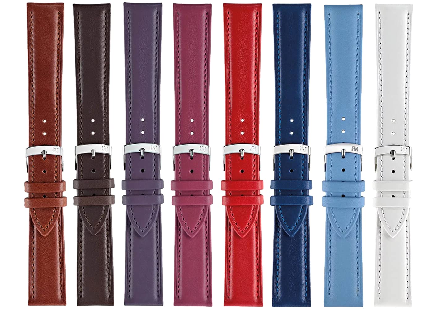 Premium Musa Calf Leather Watch Strap with Steel Buckle - for Business & Dress Watches