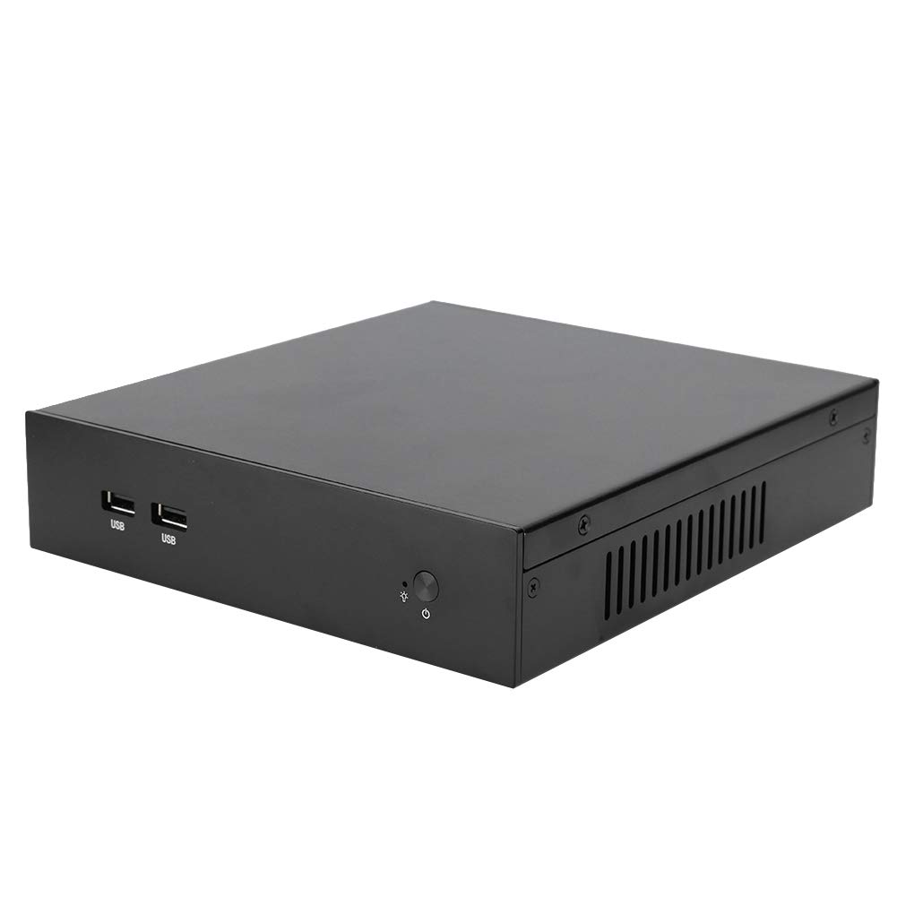 EBTOOLS Aluminum Alloy Mini ITX HTPC Case - High Heat Dissipation Home Theater Computer Chassis for Compact Desktop Builds | Perfect for Living Room Media Centers & Gaming PC Setups