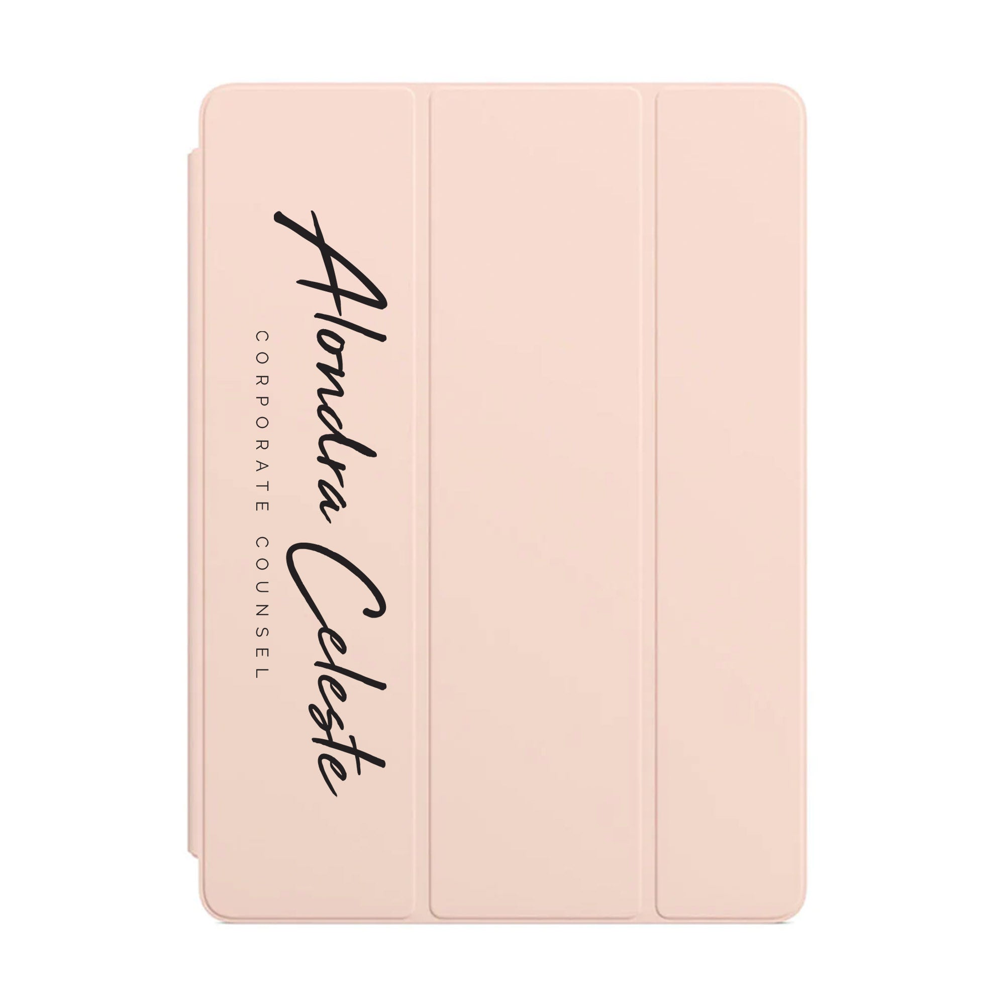 Premium iPad Trifold Case with Signature & Occupation Design - Slim Protective Cover for iPad 6th/7th/8th/9th Gen (10.2