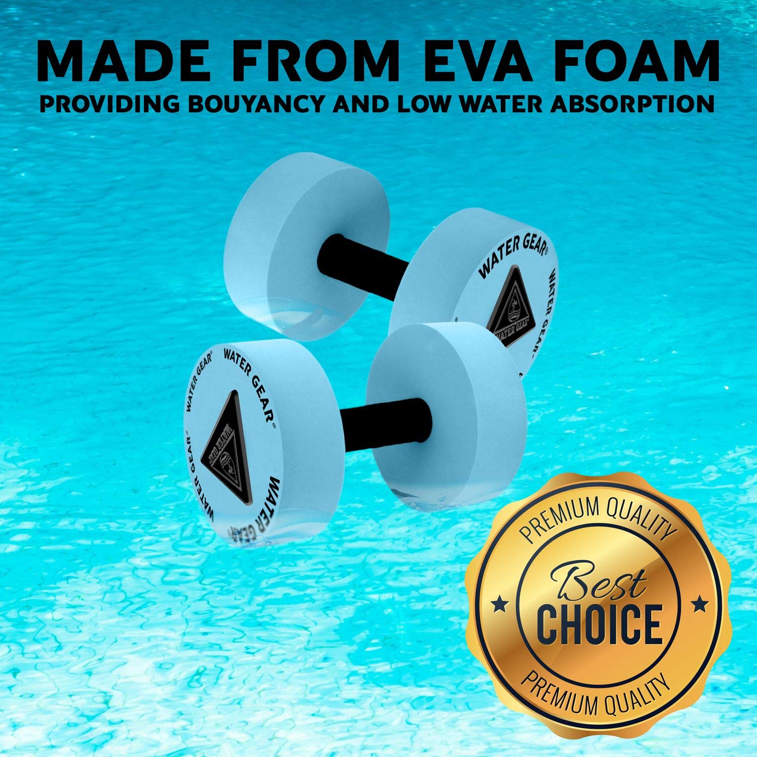 Water Resistance Bells for Pool Workouts - Lightweight Aquatic Dumbbells for Low-Impact Exercise - Joint-Friendly Water Fitness Equipment - Perfect for Swimming, Aqua Aerobics & Hydrotherapy
