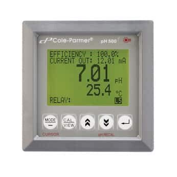 Cole-Parmer 500 pH/Temperature Controller with 1/4-DIN Size | Accurate Digital pH Meter for Water Quality Testing | Ideal for Laboratories, Aquariums & Hydroponics
