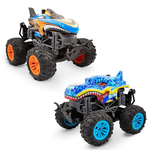 Teal Dinosaur Orange Shark