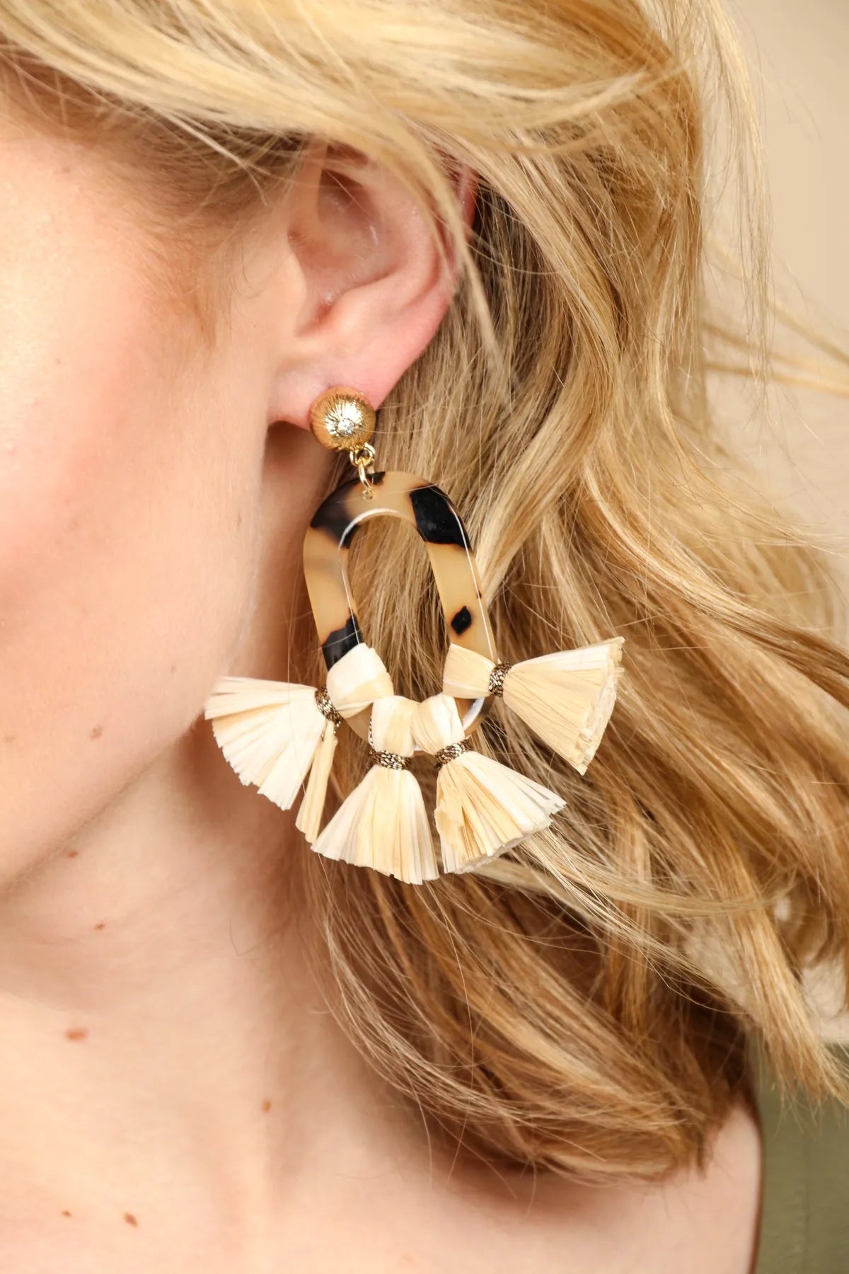 Stylish Resin and Multi Tassel Dangle Earrings for Women - Boho Chic Handmade Jewelry - Perfect for Parties, Weddings & Everyday Wear