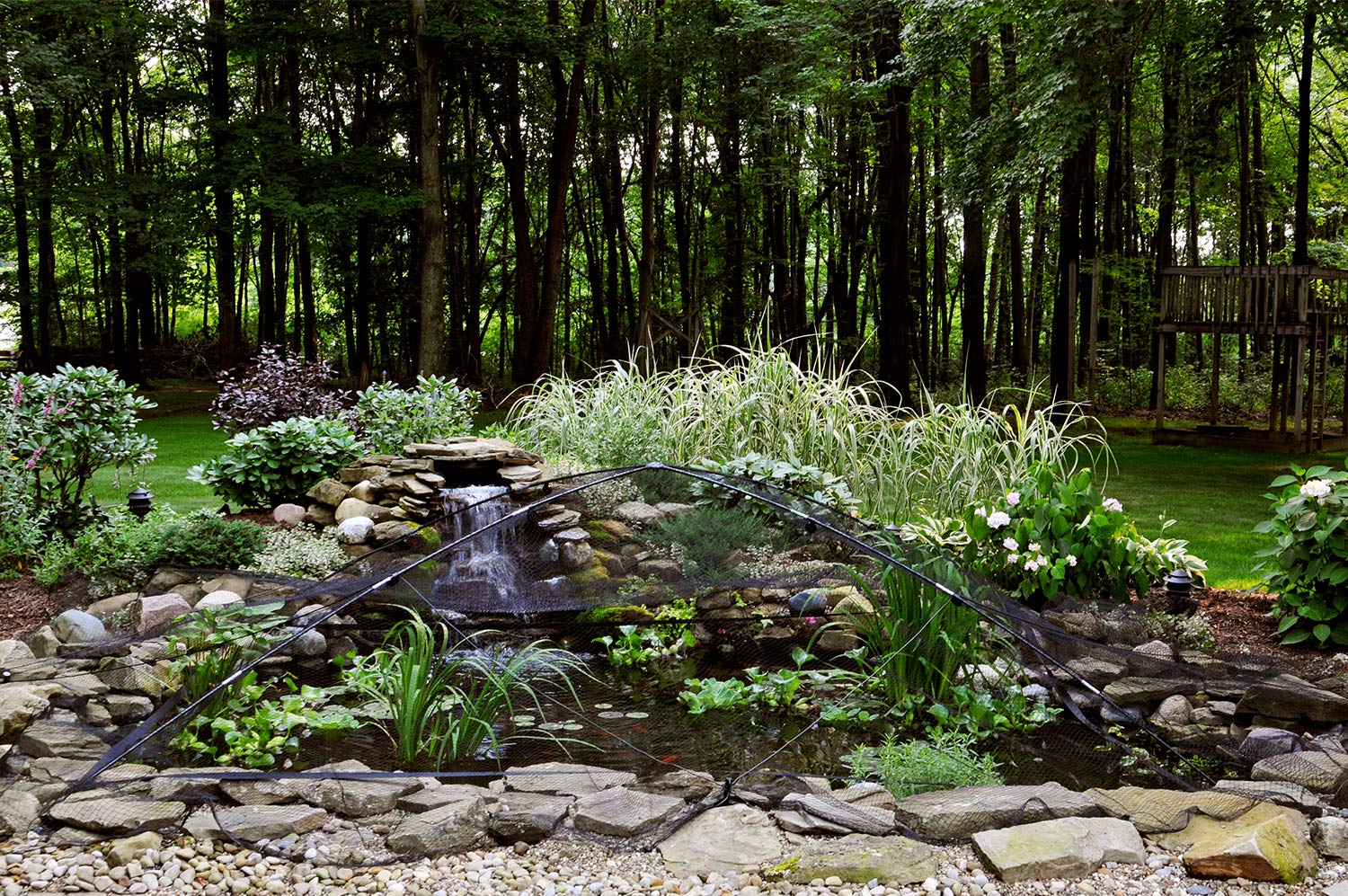 Atlantic Water Gardens PGPLG Pond Netting, 9' x 12' Black - Premium Fish Pond Cover for Koi Protection & Leaf Debris Prevention