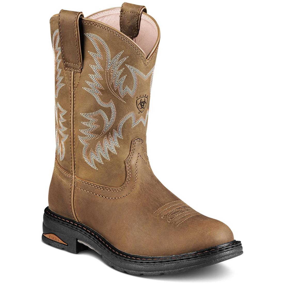 Tracey Women's Composite Toe Work Boots - Lightweight Safety Shoes for Construction & Industrial Work - Brown Steel-Free Work Boots for Women (Perfect for Warehouse, Factory & Outdoor Jobs)