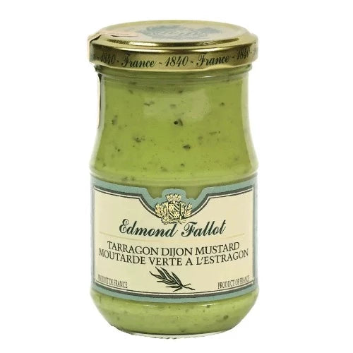Edmond Fallot Tarragon Dijon Mustard | Premium French Mustard with Herbs | Perfect for Salads, Sandwiches & Gourmet Cooking