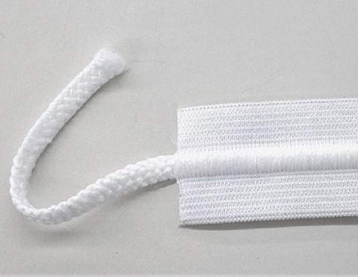 DRITZ Drawcord Elastic for Sewing - 1.25 Inch x 1.25 Yard White Elastic Cord - Perfect for Waistbands, Hoodies, Pajamas & DIY Craft Projects