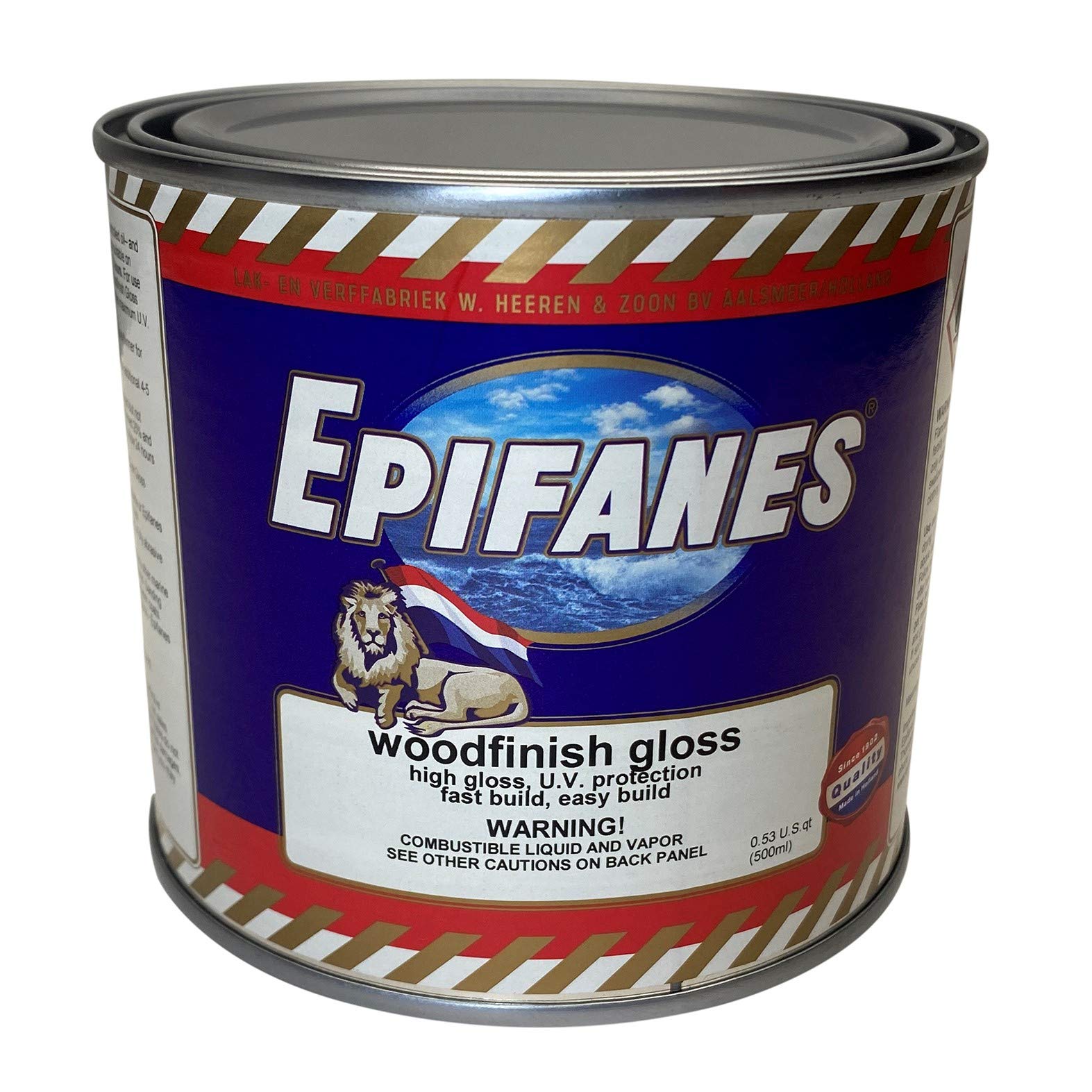 Epifanes High-Gloss Wood Finish Varnish - Premium Protection for Boats, Furniture & Outdoor Wood Surfaces