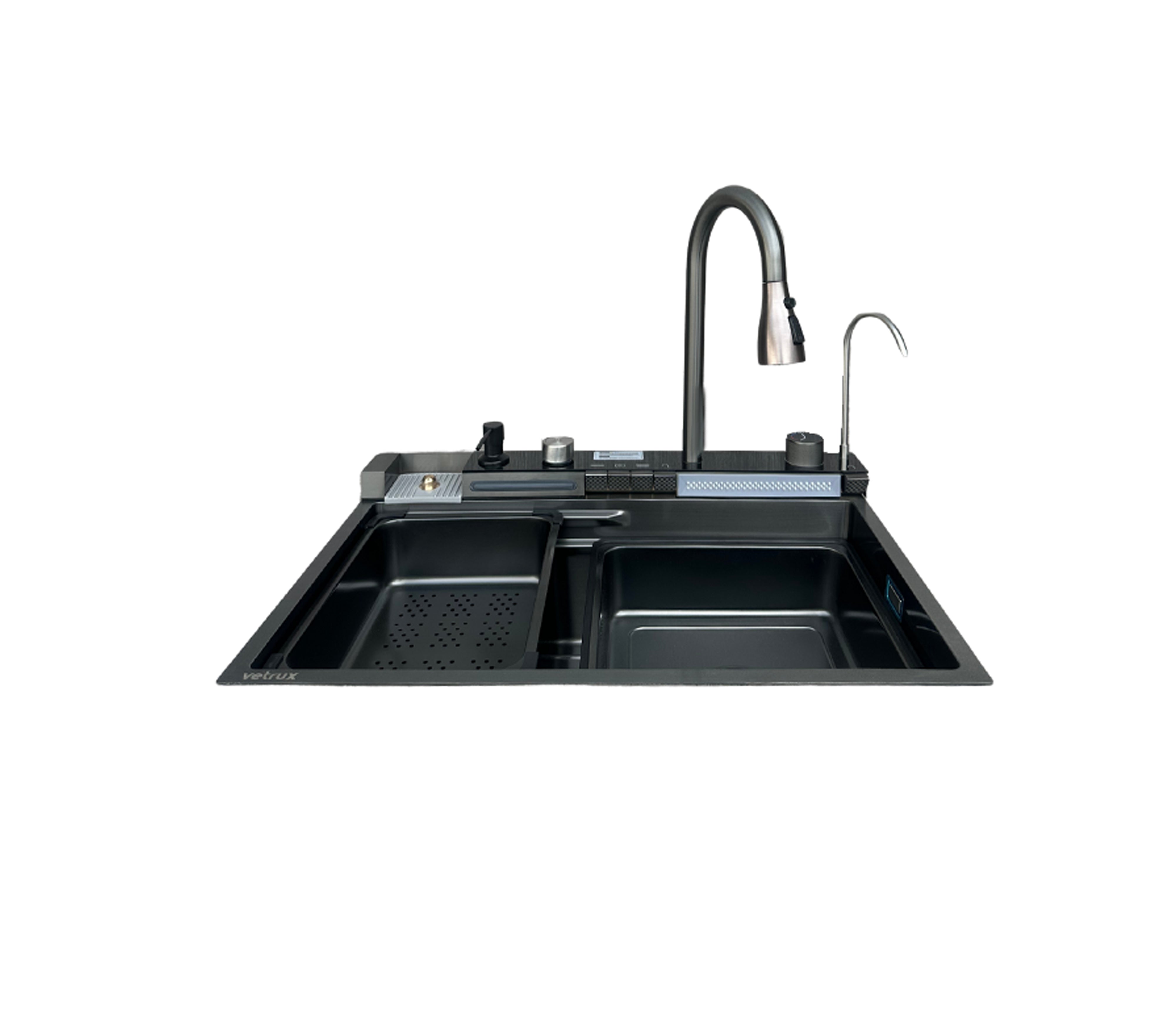 Fregadero Flusso Pro 75 1-Basin Stainless Steel Kitchen Sink with Accessories - Perfect for Modern Home Renovation & Restaurant Use