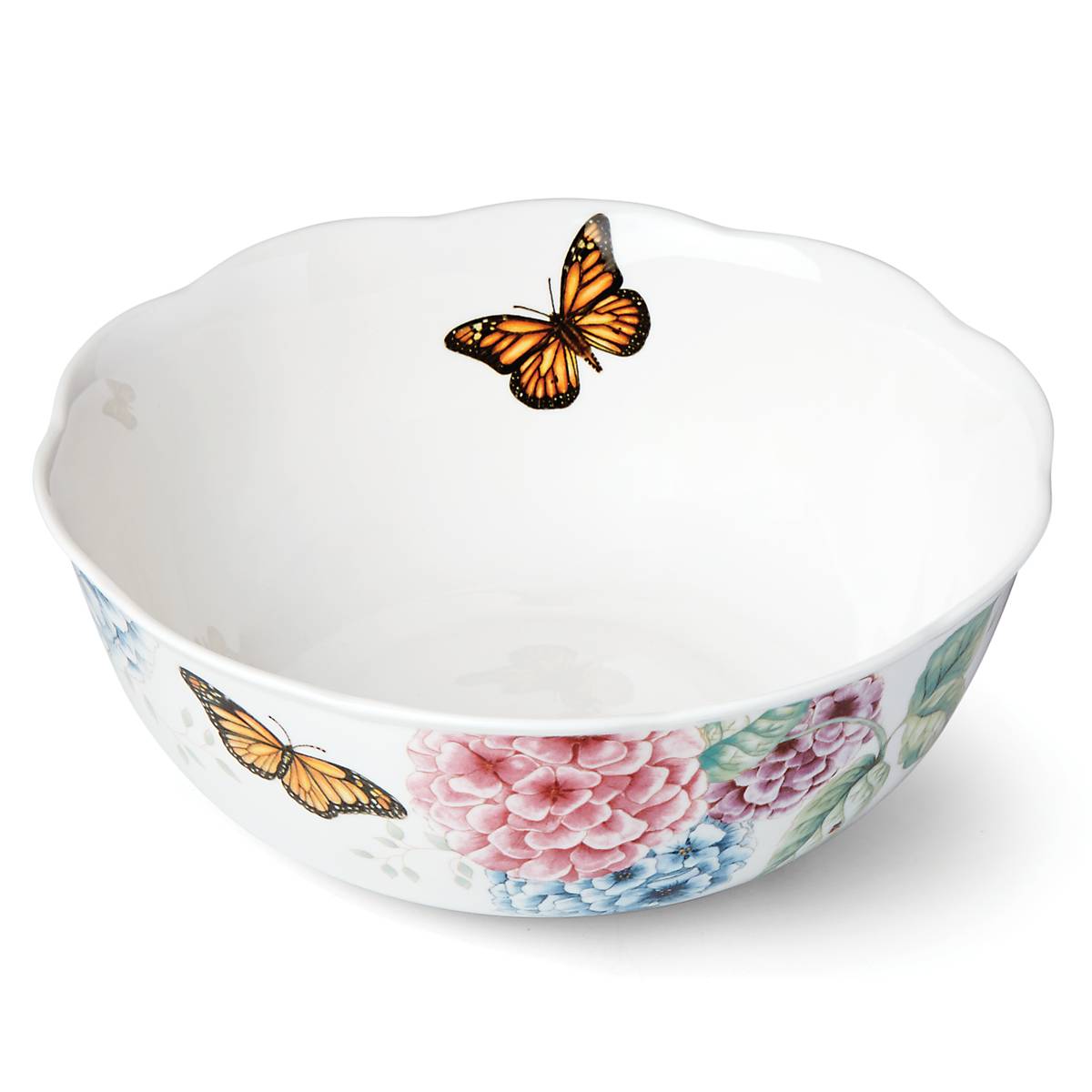 Butterfly Meadow Hydrangea Large Serving Bowl - 12