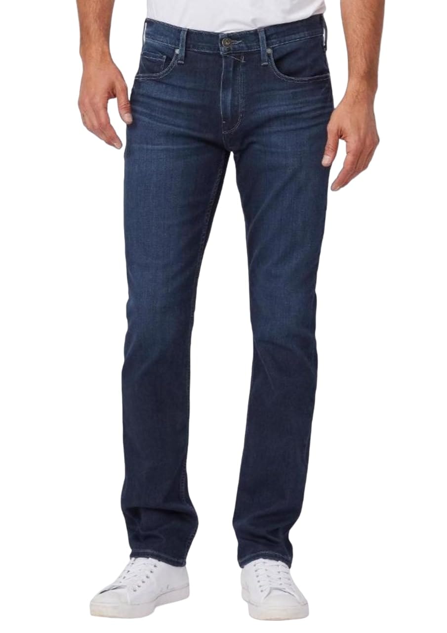 PAIGE Men's Federal Jeans - Slim Fit Stretch Denim Pants, Toby Wash, Size 36 - Perfect for Casual Wear & Night Out