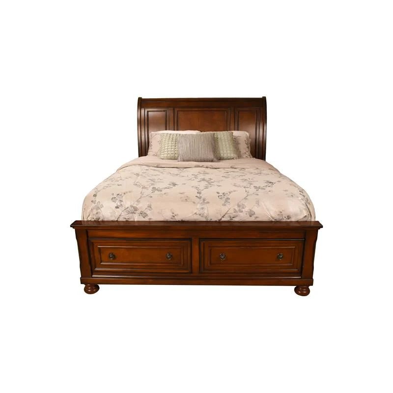 Baltimore Collection Platform Bed - Modern Wooden Bed Frame with Storage, Queen Size - Perfect for Small Bedrooms & Guest Rooms