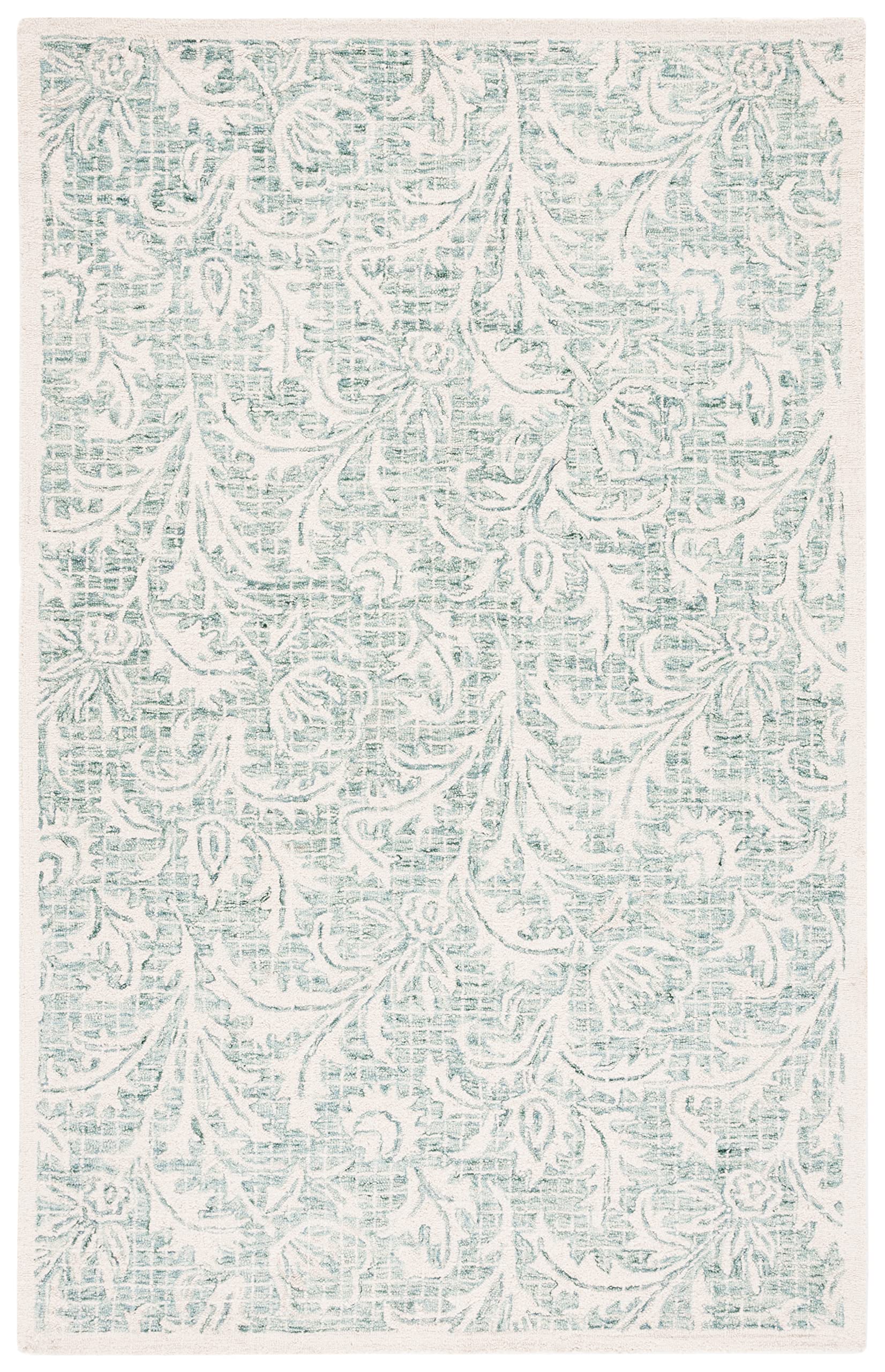 SAFAVIEH Micro-Loop Collection Handmade Wool Accent Rug - 4' x 6' Grey & Ivory Area Rug for High Traffic Areas | Perfect for Entryway, Living Room, Bedroom & Office Decor | MLP379F