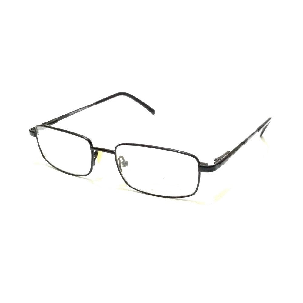 Sophisticated Black Full Frame Rectangle Progressive Glasses - No Line Multifocal Bifocal Lens 1189BKL | Perfect for Reading, Computer Work & Everyday Use
