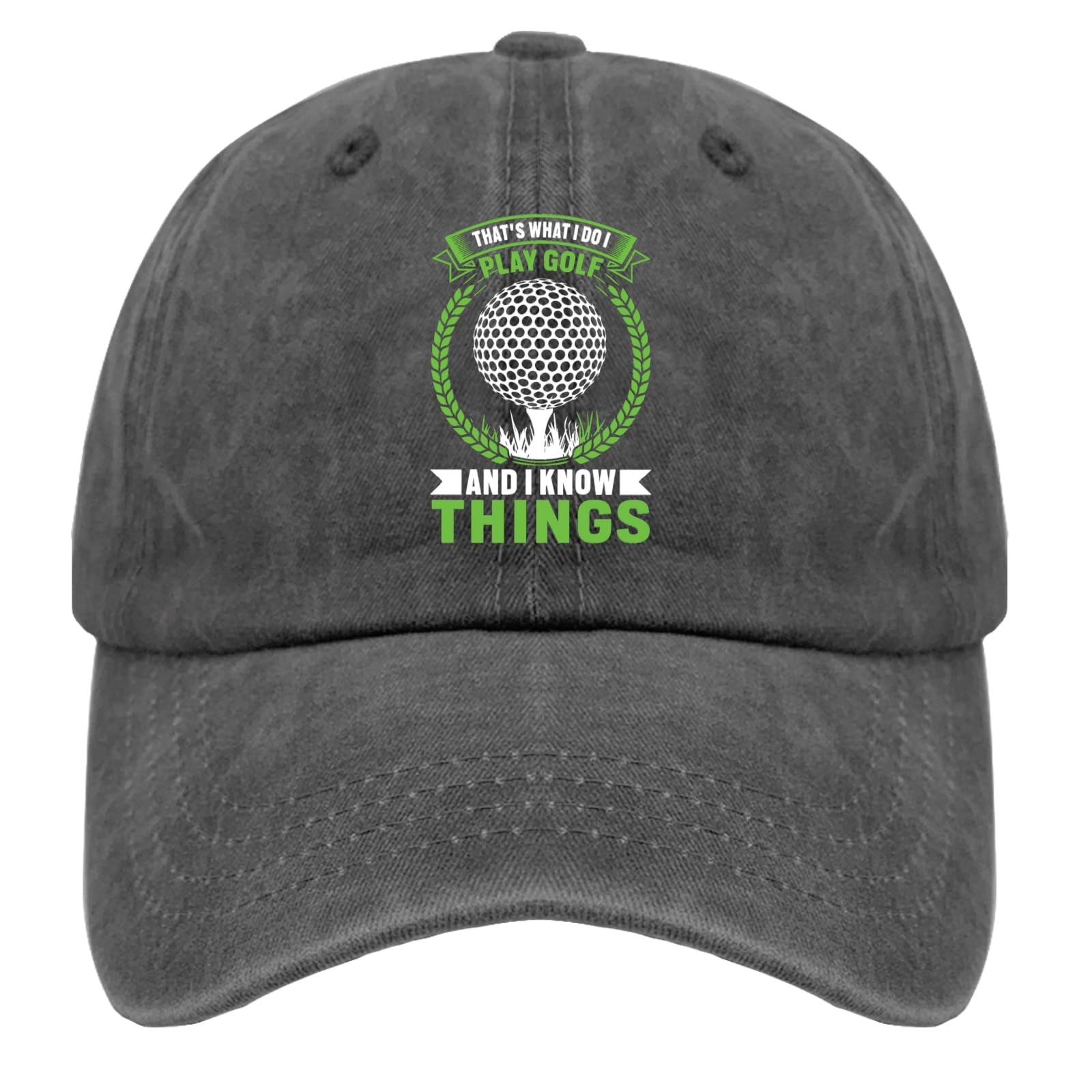Funny Golf Dad Hat - 'That's What I Do I Play Golf & Know Things' Baseball Cap for Men & Women | Perfect Golf Course Accessory & Casual Wear