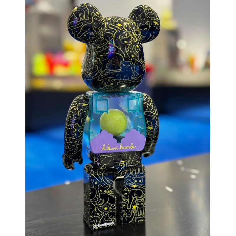 Be@rbrick Cat In The Night Sky 400% Limited Edition Vinyl Art Toy (2024) - Perfect for Collectors & Anime Fans Home Decor