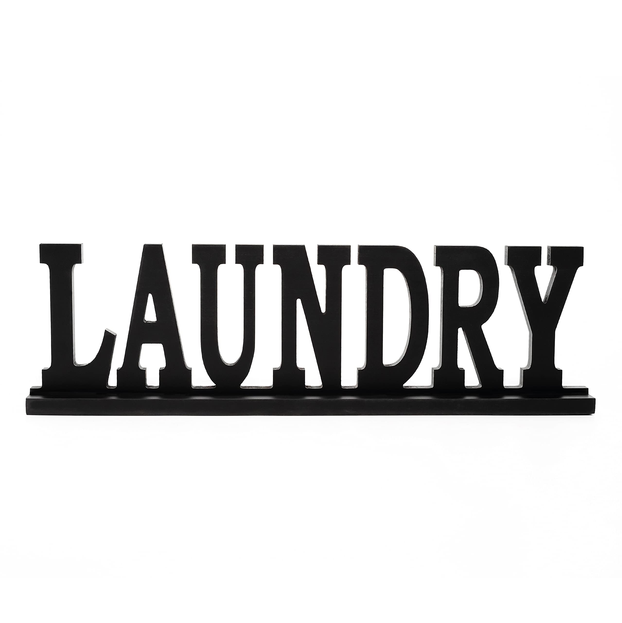Laundry Room Decor Sign - Rustic Farmhouse Freestanding Wood Block Letters for Laundry & Home Decoration | Perfect for Laundry Rooms, Farmhouse Style Homes & Gift Giving