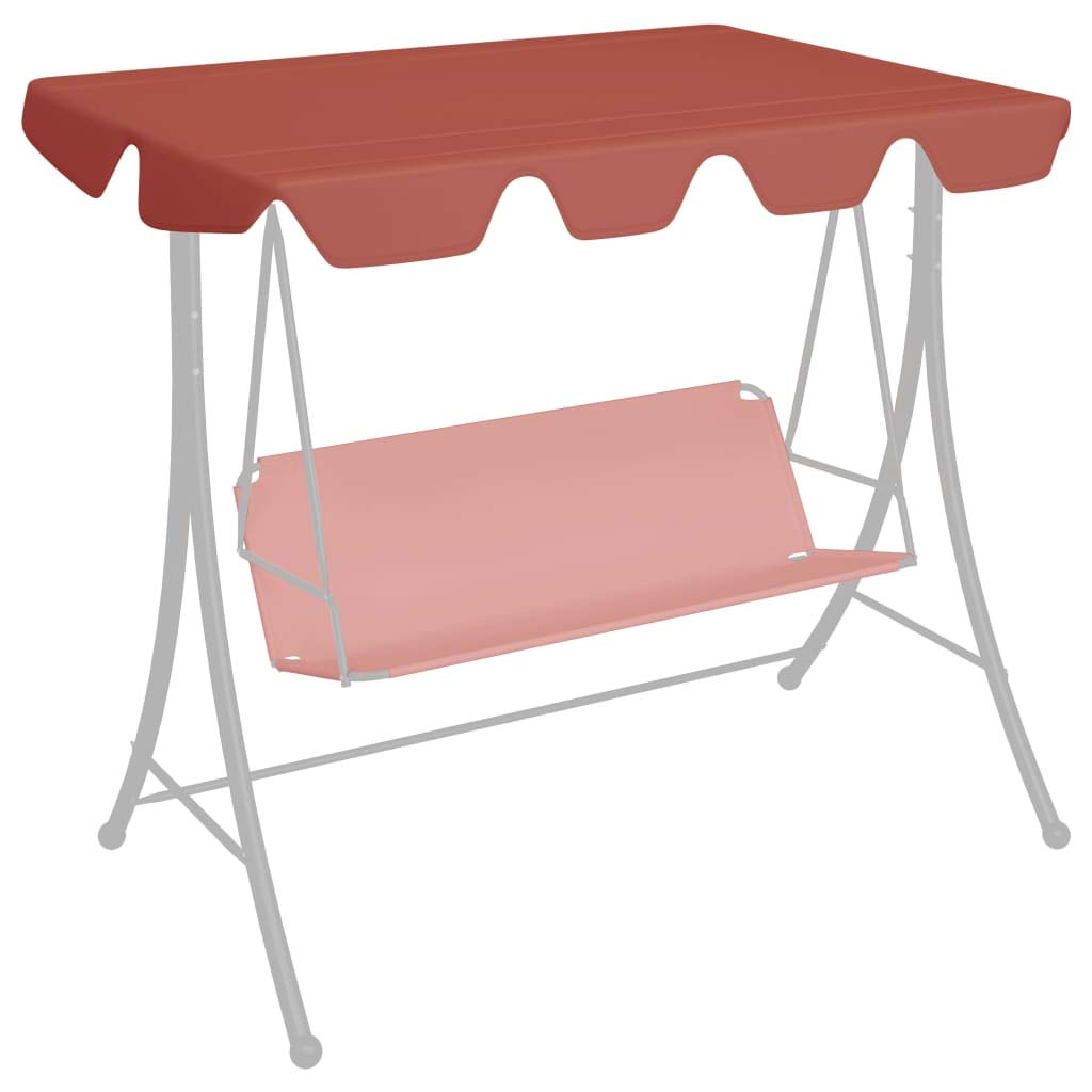 CHARMMA Waterproof PVC Coated Canopy Garden Porch Swing Replacement Cover - 59.1