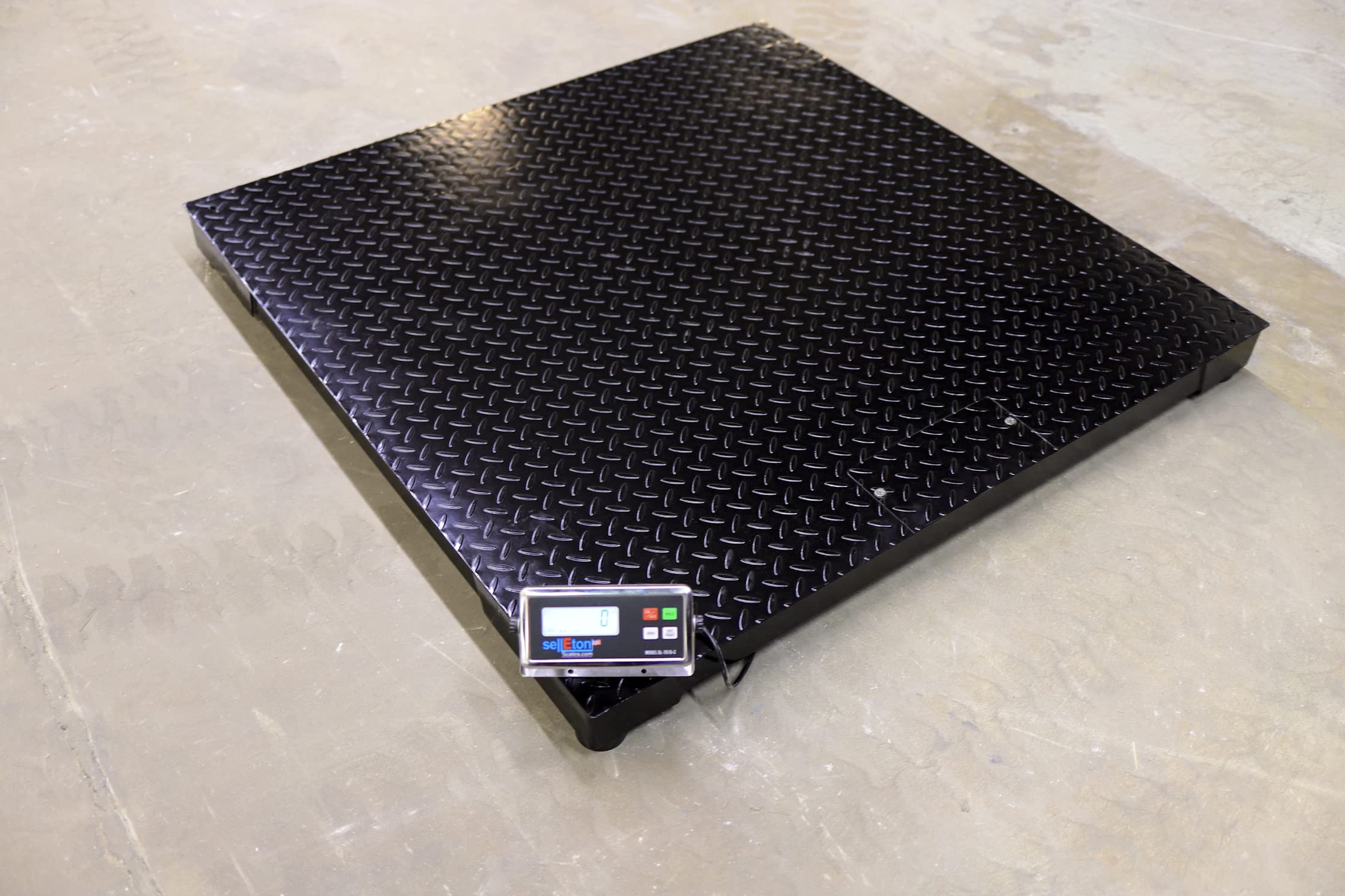 SellEton SL-4040-5k-NN 40x40 Inch Heavy Duty Industrial Pallet Scale with Printer - 5000 lb Capacity 1 lb Graduation - Perfect for Warehouse, Shipping & Logistics Operations